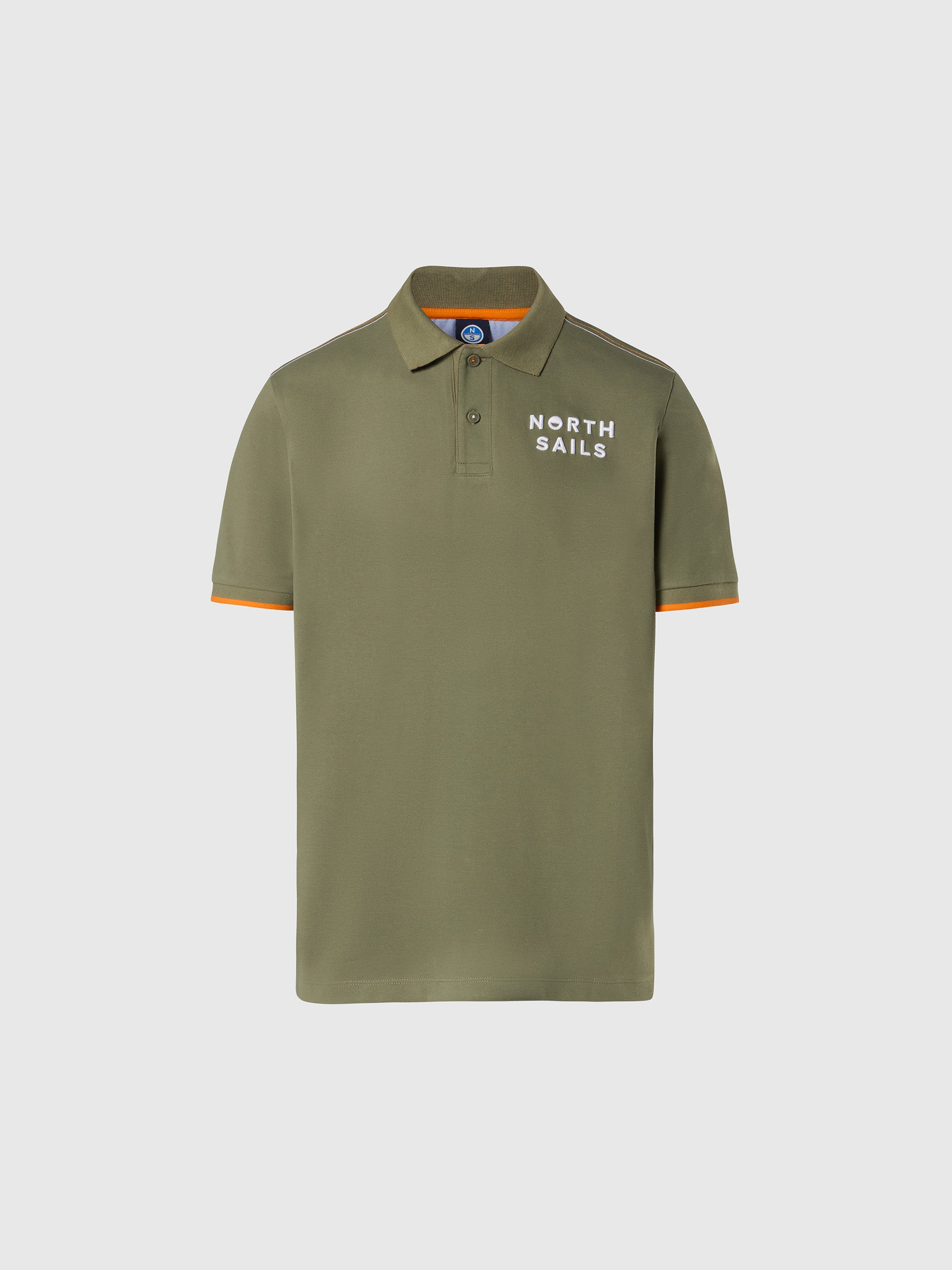 Polo shirt with striped collar - Image 10
