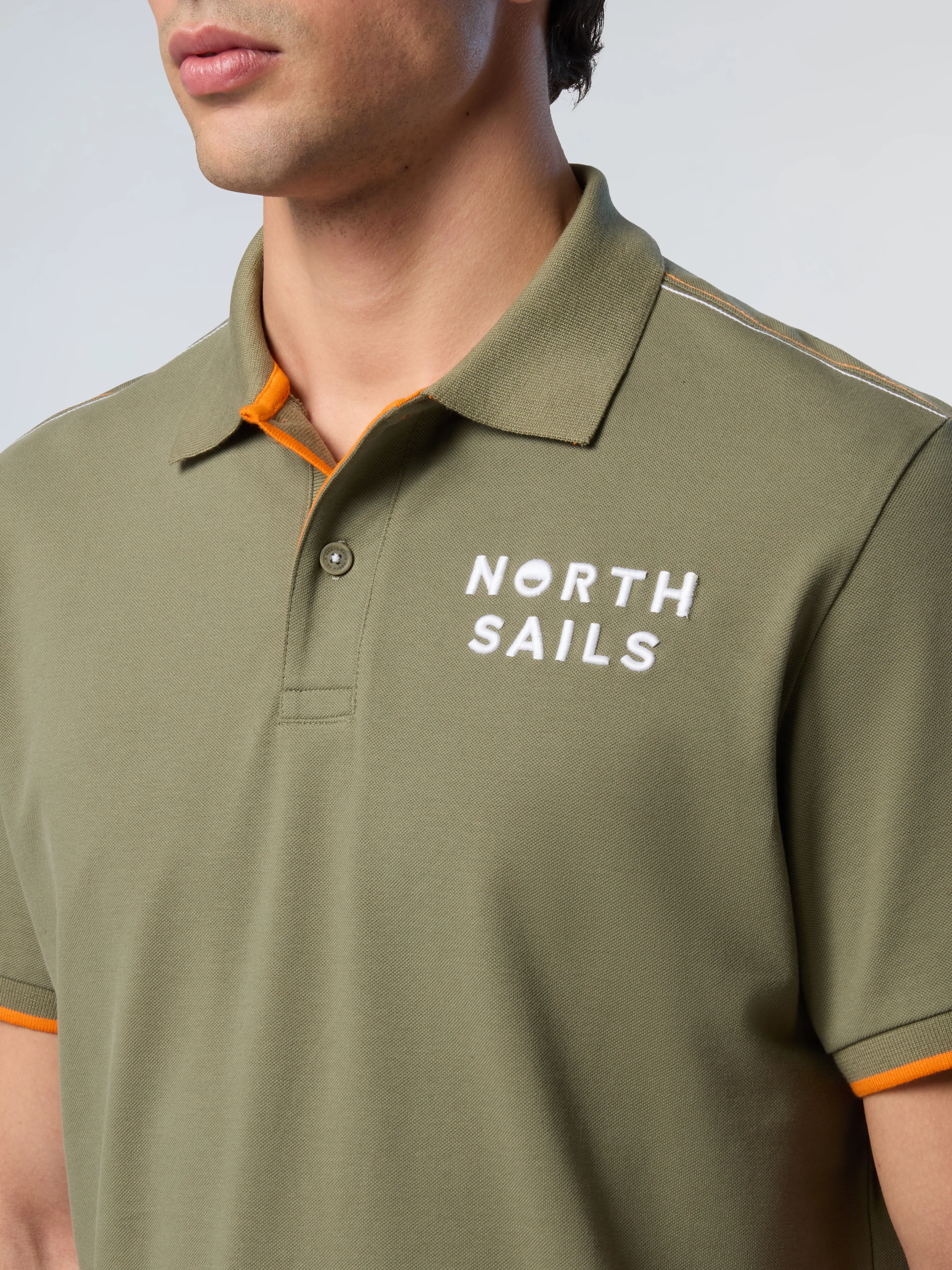 Polo shirt with striped collar - Image 14