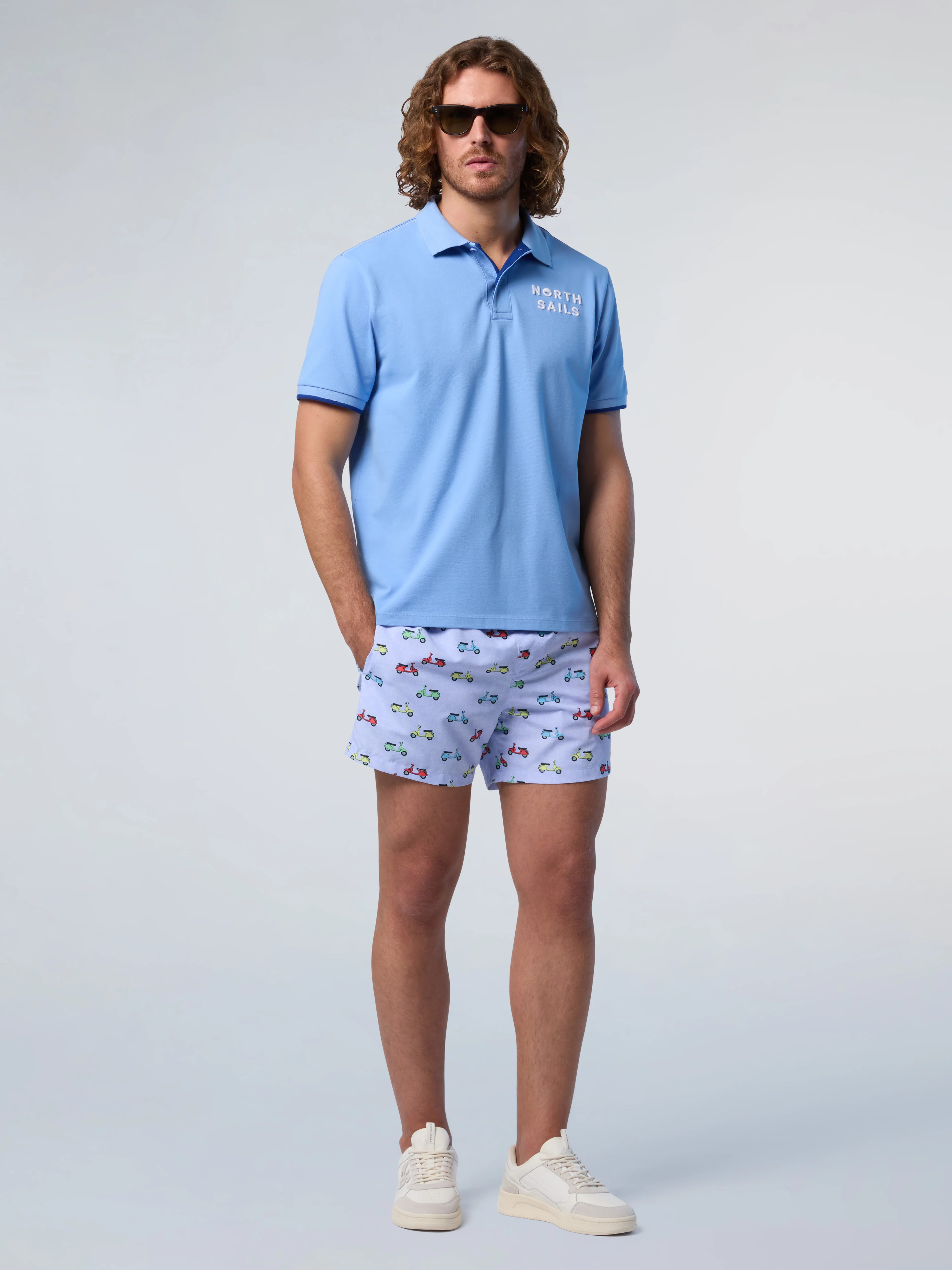 Polo shirt with striped collar - Image 19
