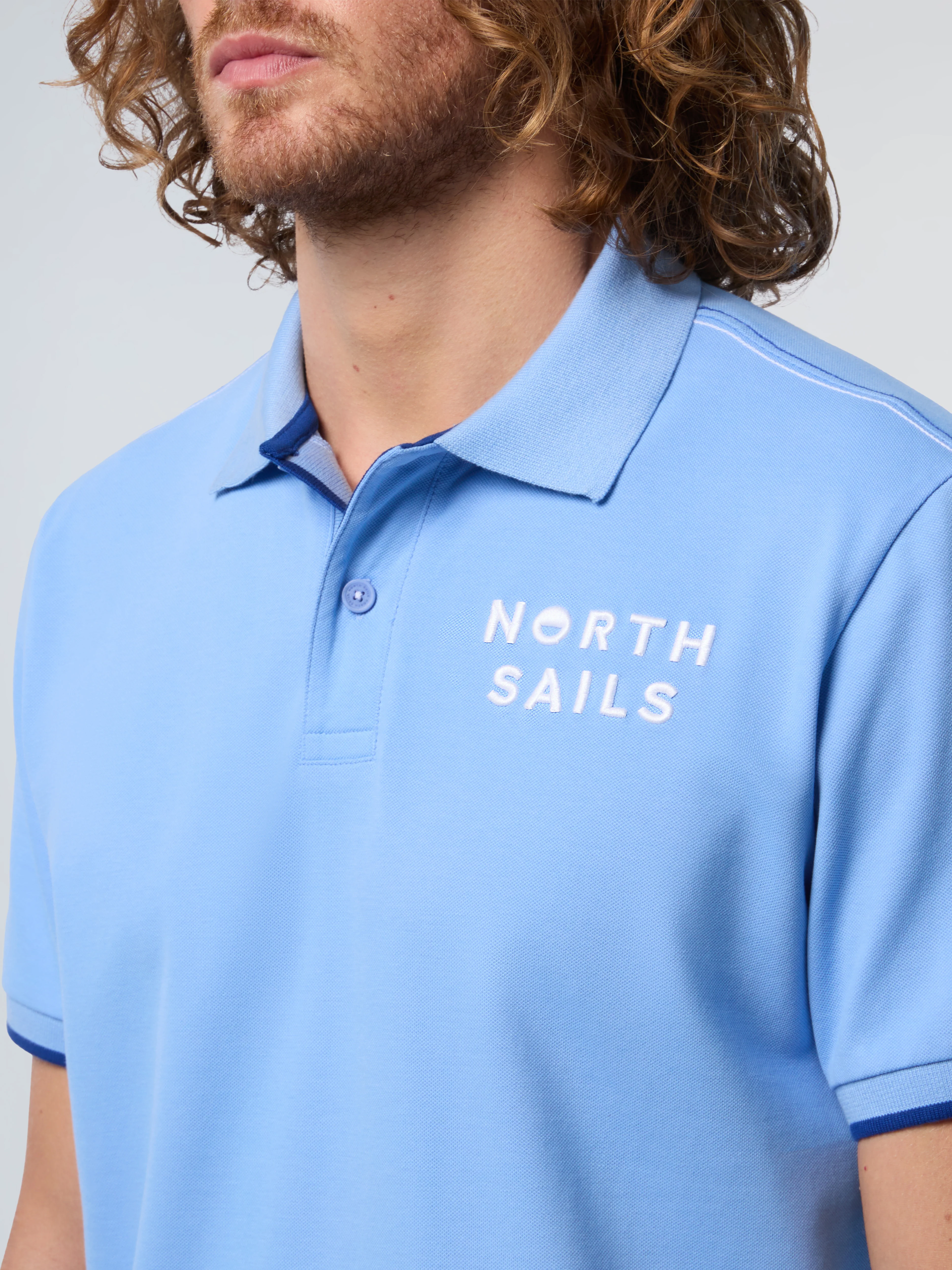 Polo shirt with striped collar - Image 20