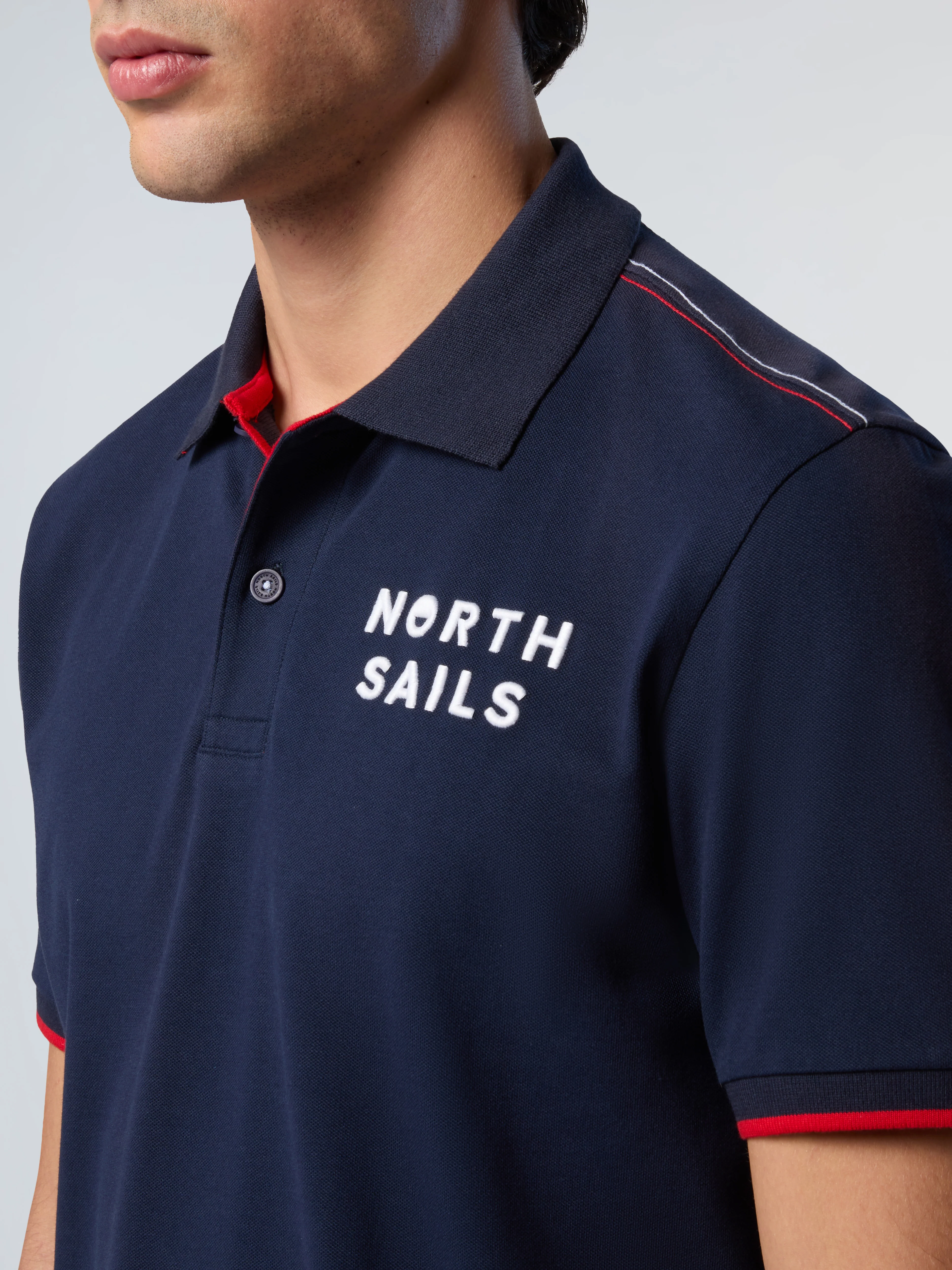 Polo shirt with striped collar - Image 27