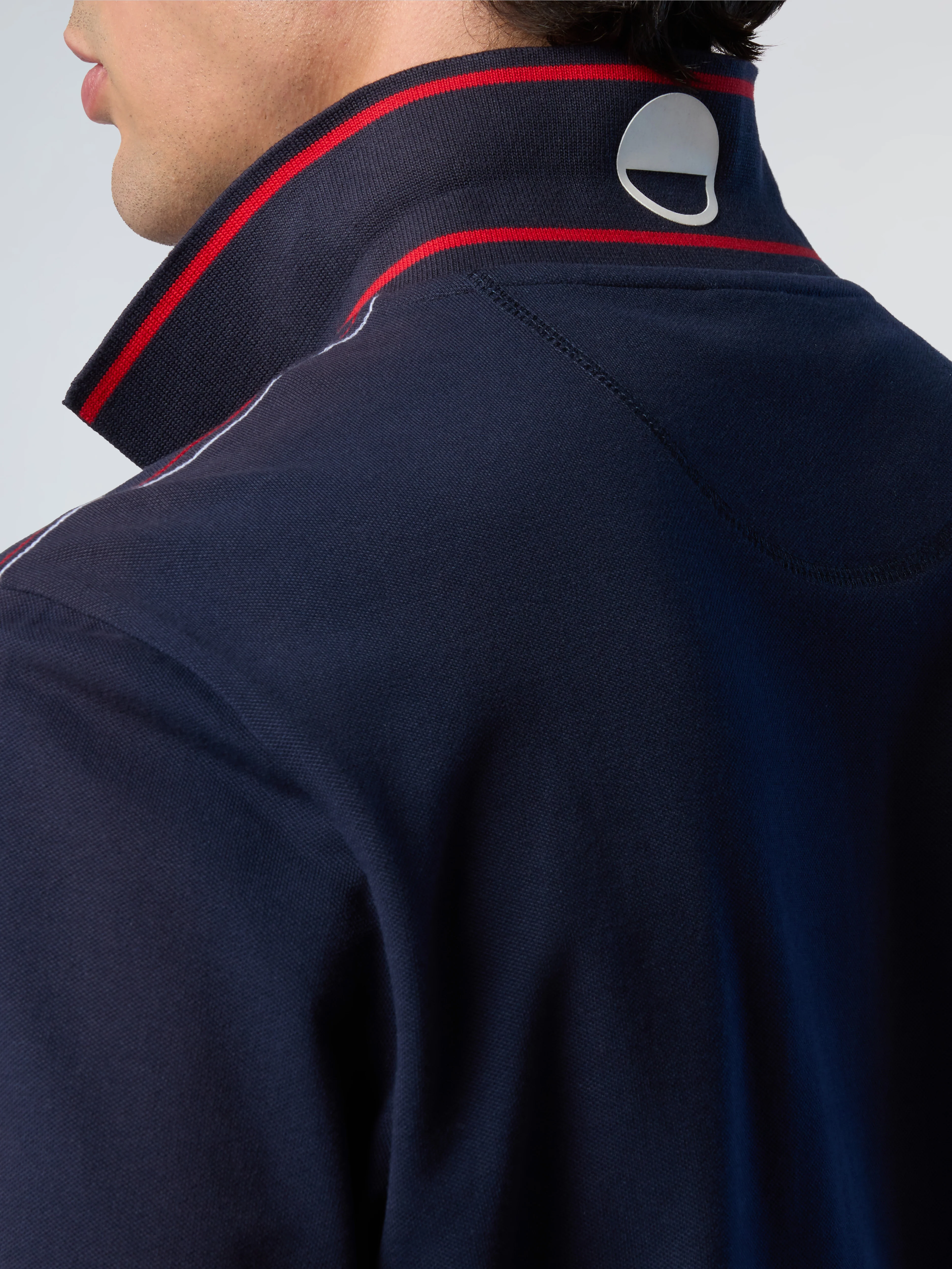 Polo shirt with striped collar - Image 28