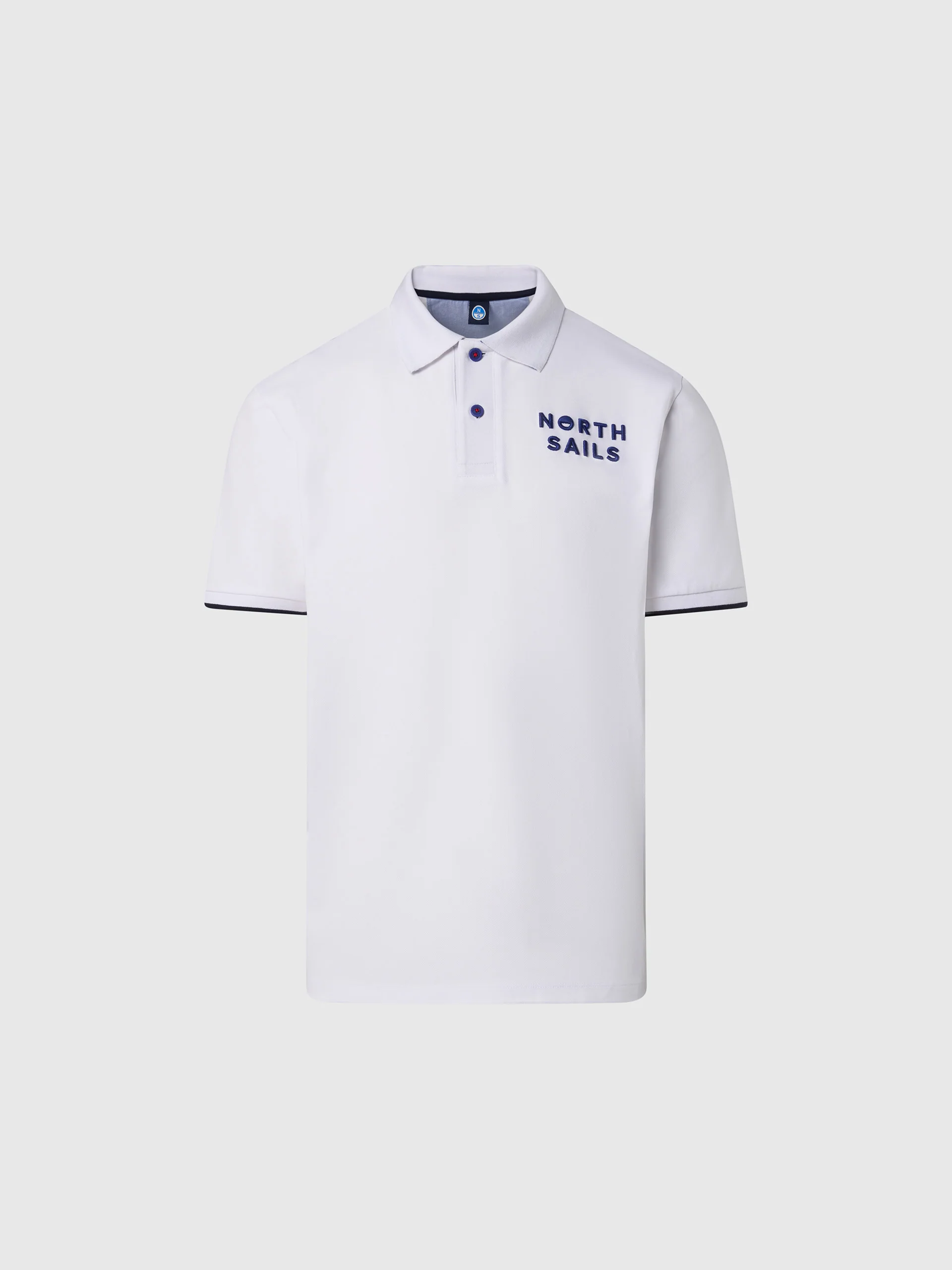 Polo shirt with striped collar - Image 3