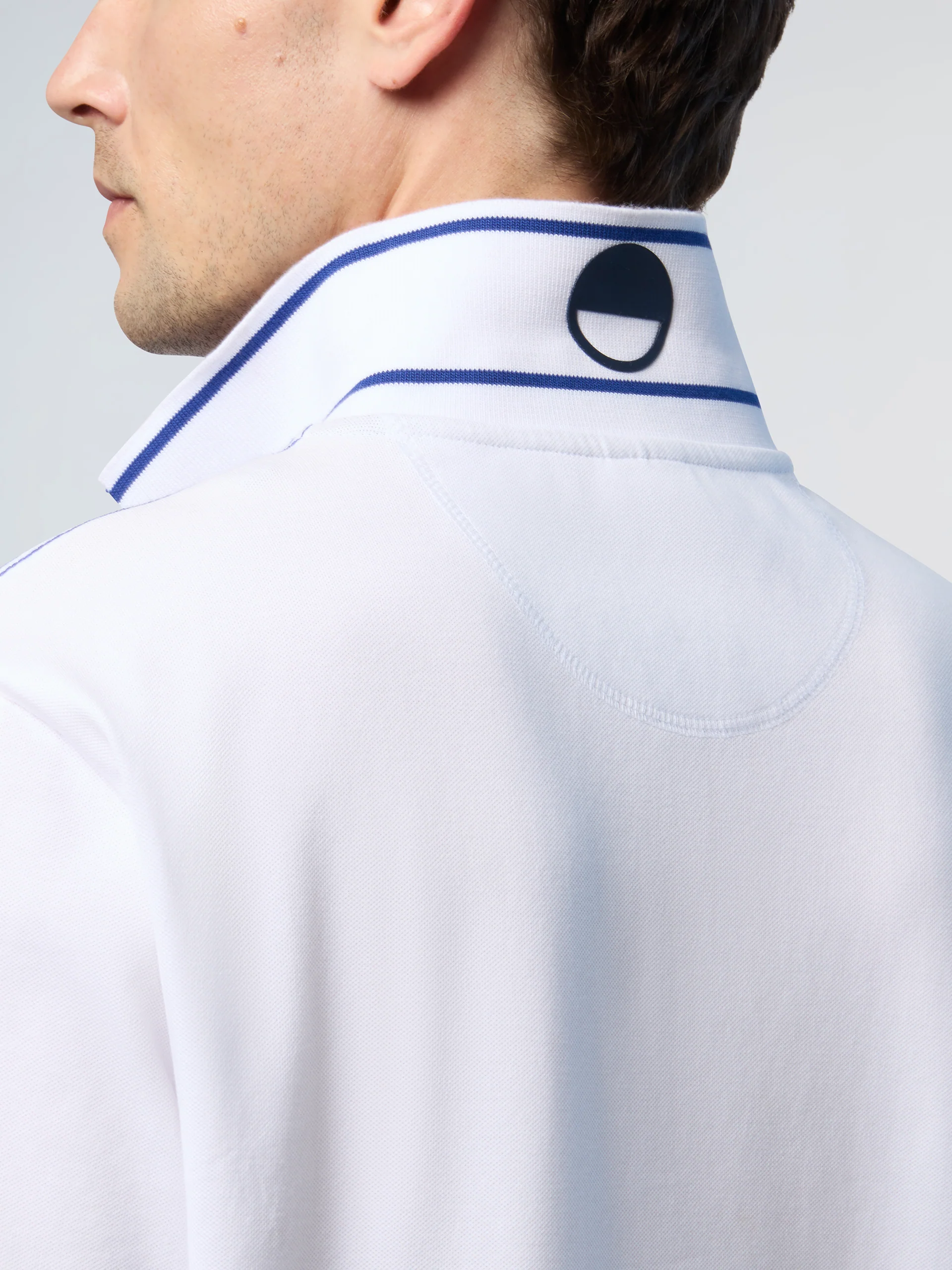 Polo shirt with striped collar - Image 7