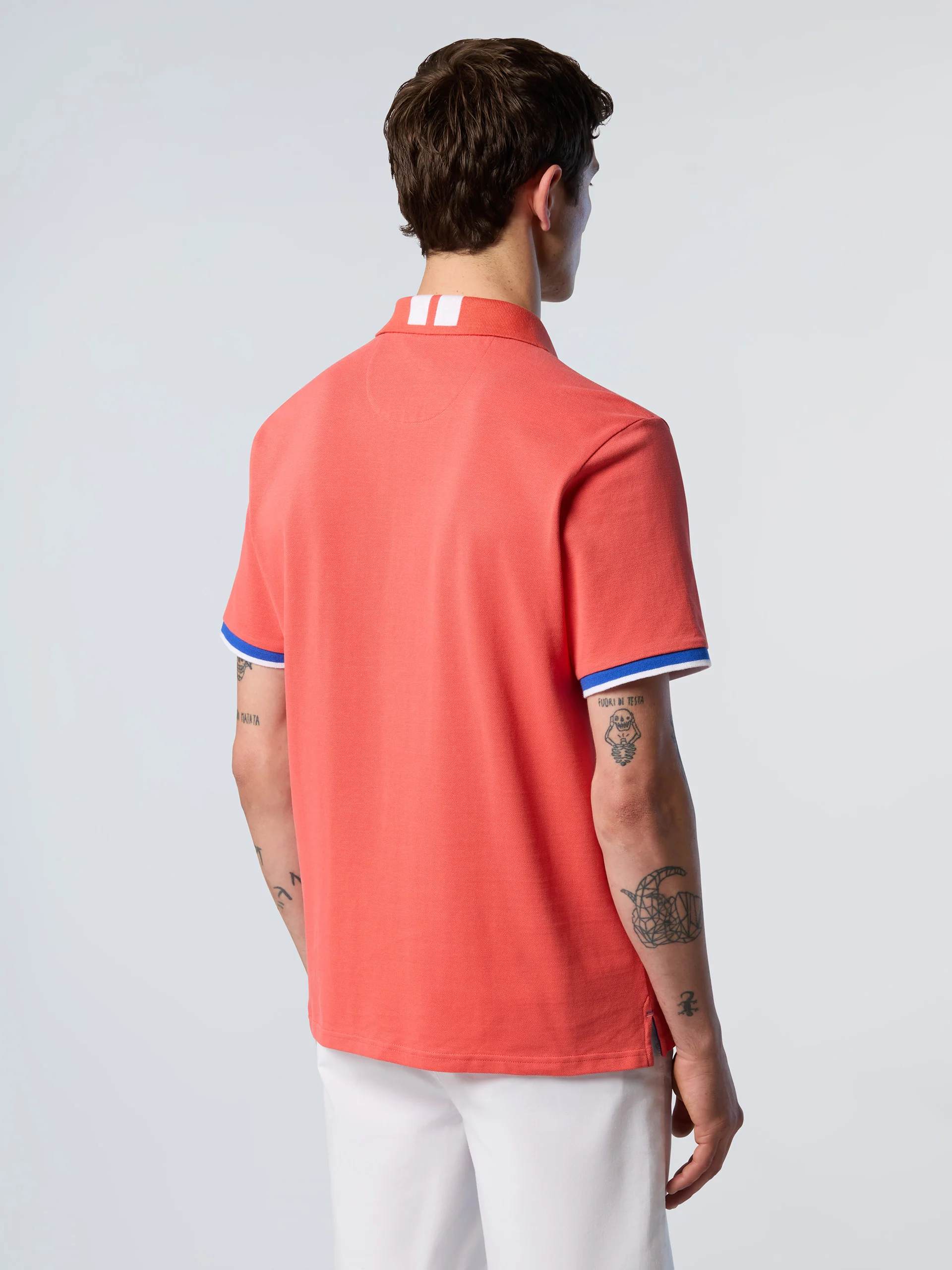 Polo shirt with striped placket - Image 11