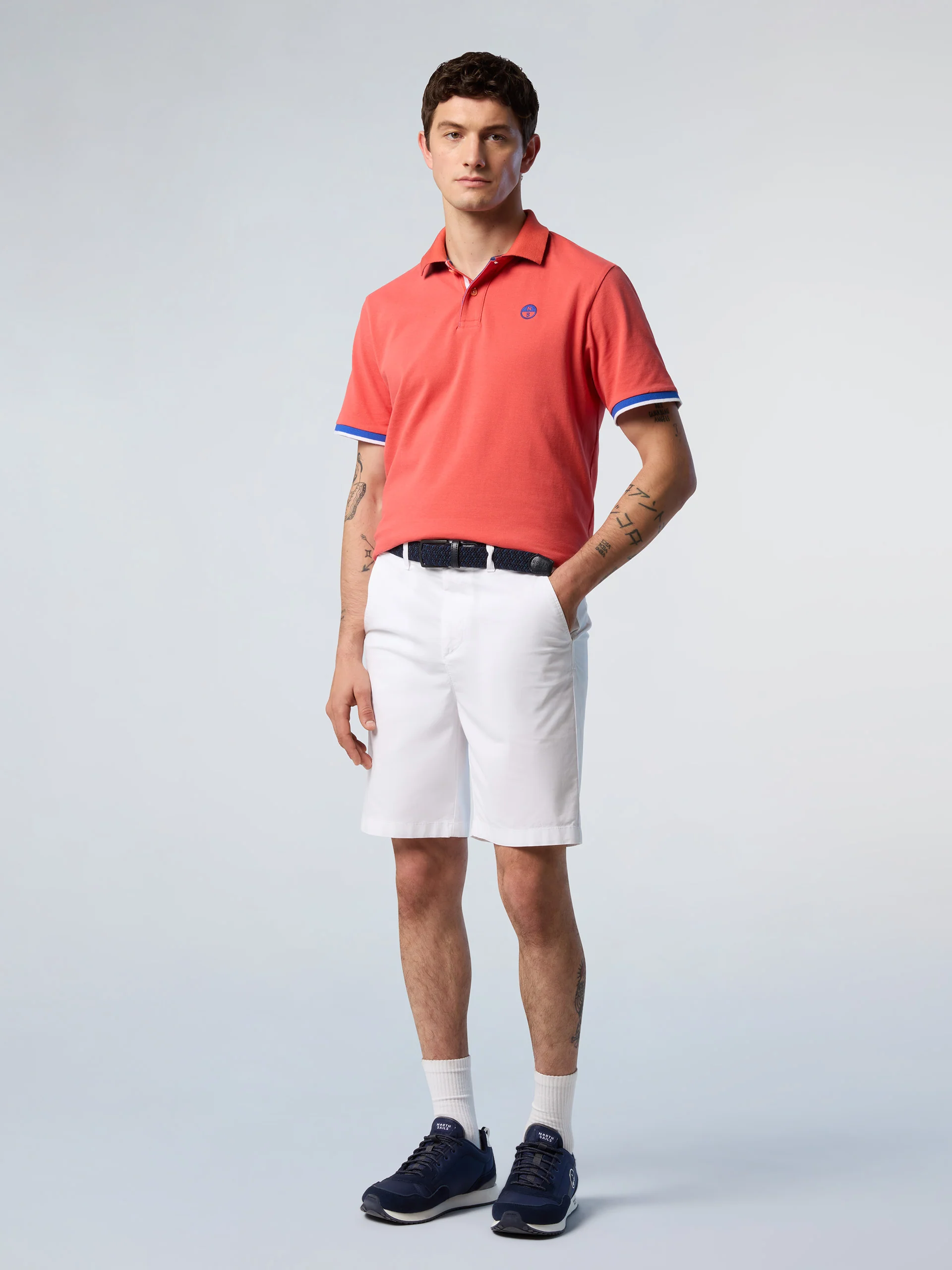 Polo shirt with striped placket - Image 12