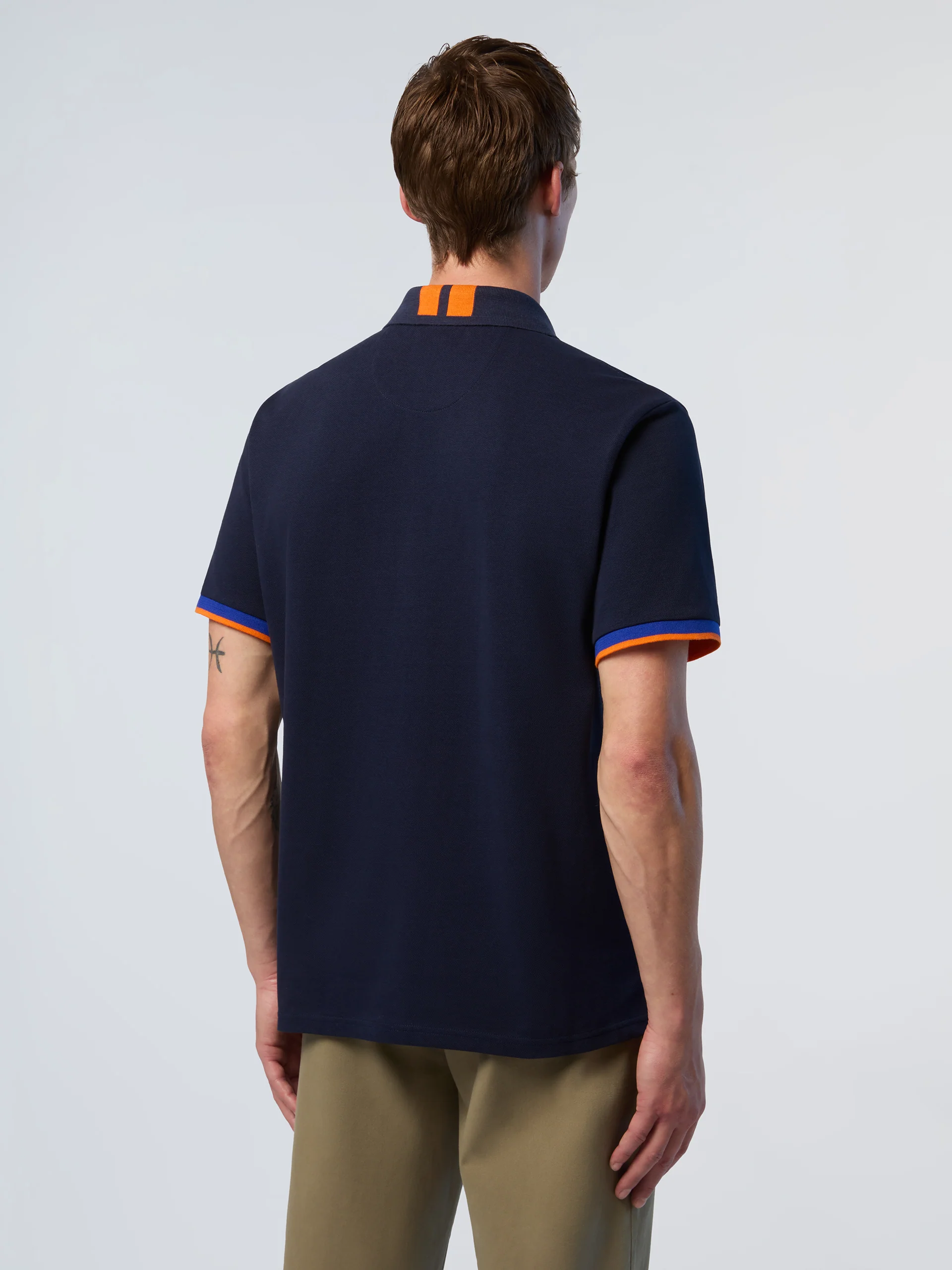 Polo shirt with striped placket - Image 18
