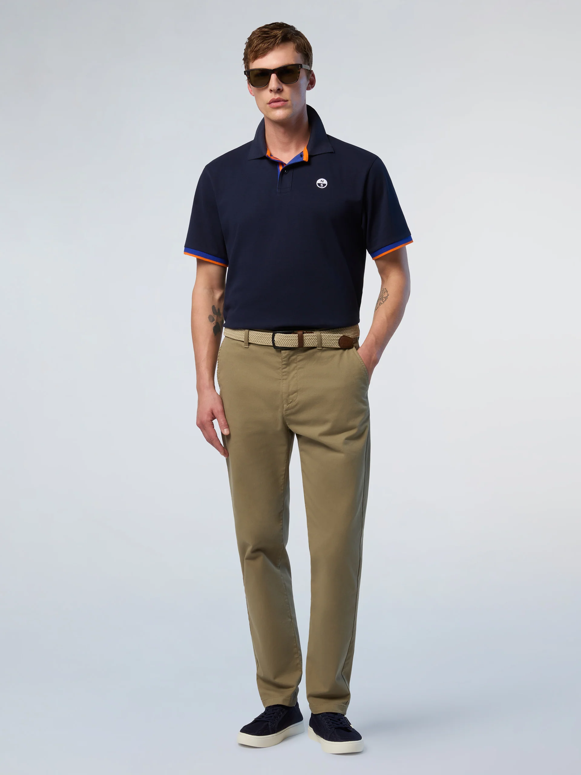 Polo shirt with striped placket - Image 19