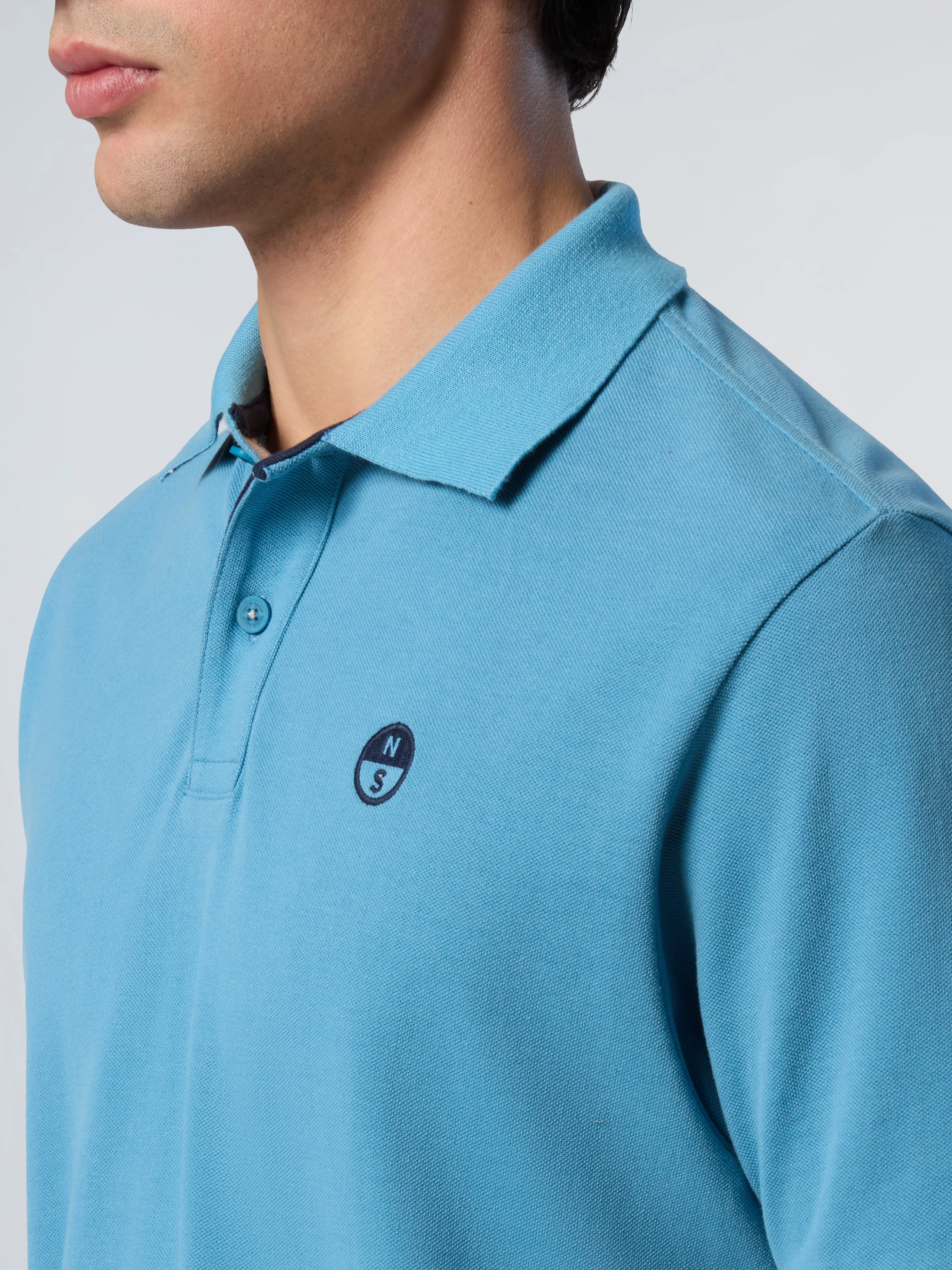 Polo shirt with striped placket - Image 26