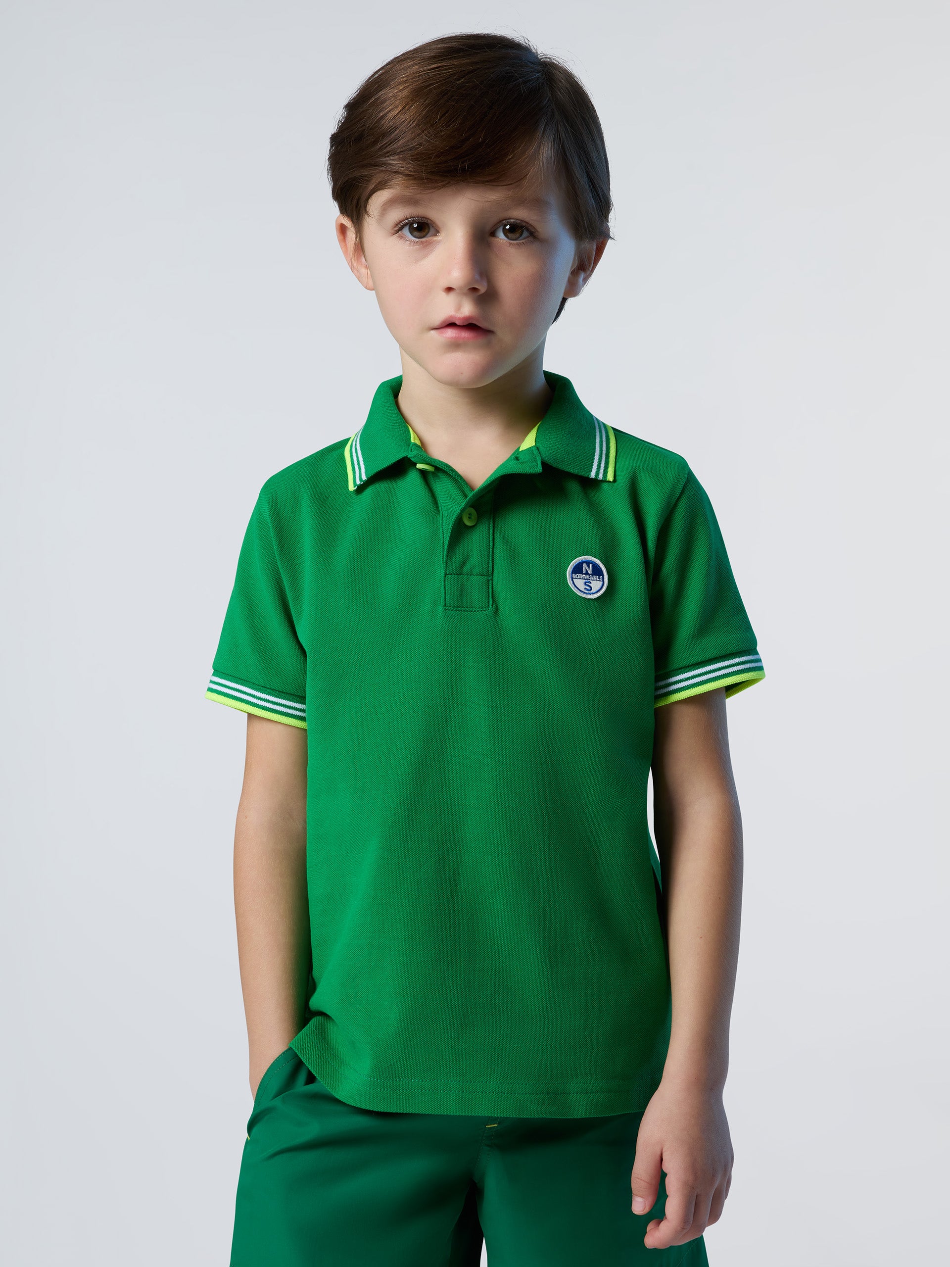 Polo shirt with striped trims - Image 10