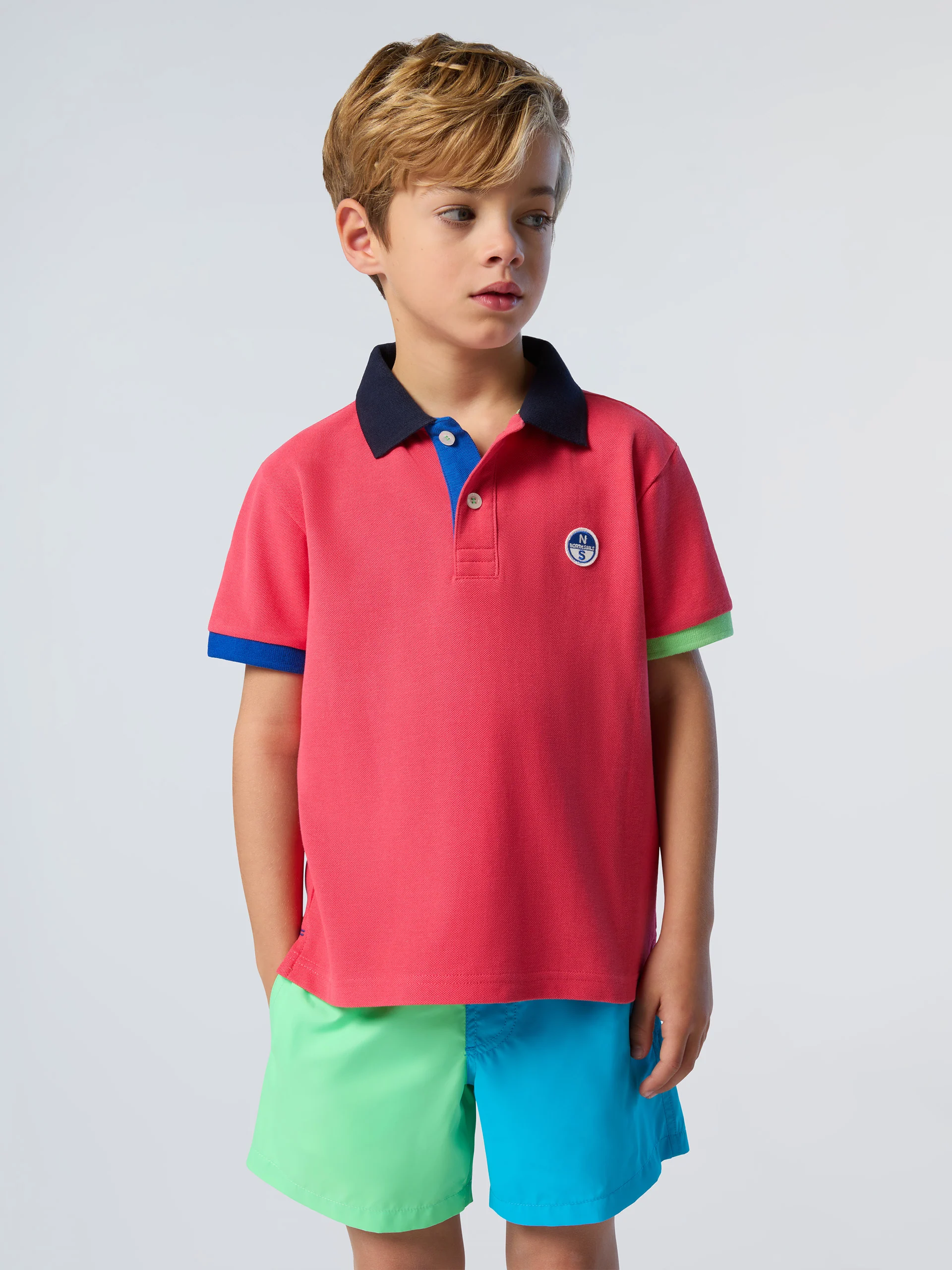 Polo shirt with colorful trims - Image 8