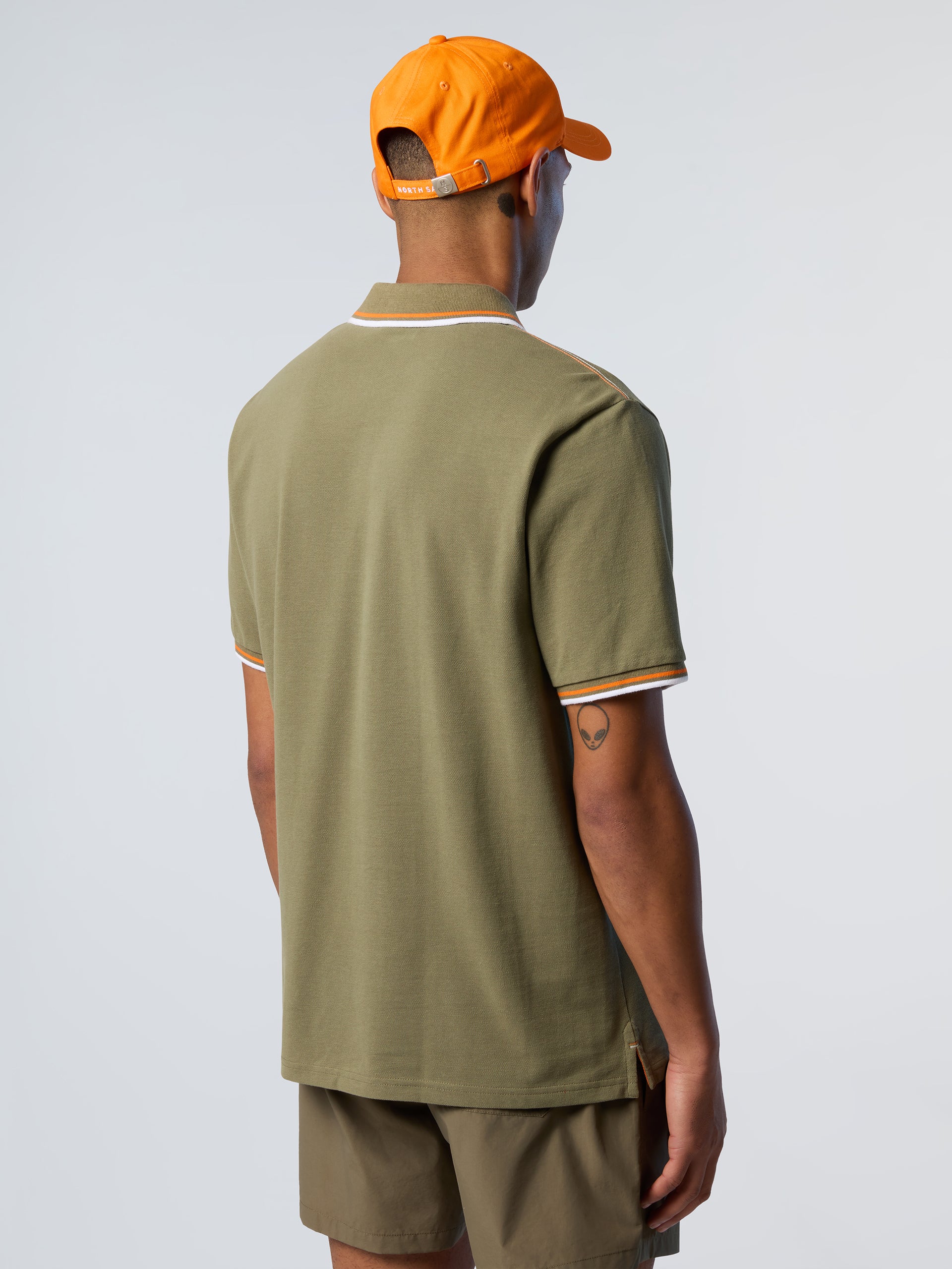 Polo shirt with striped trims - Image 11