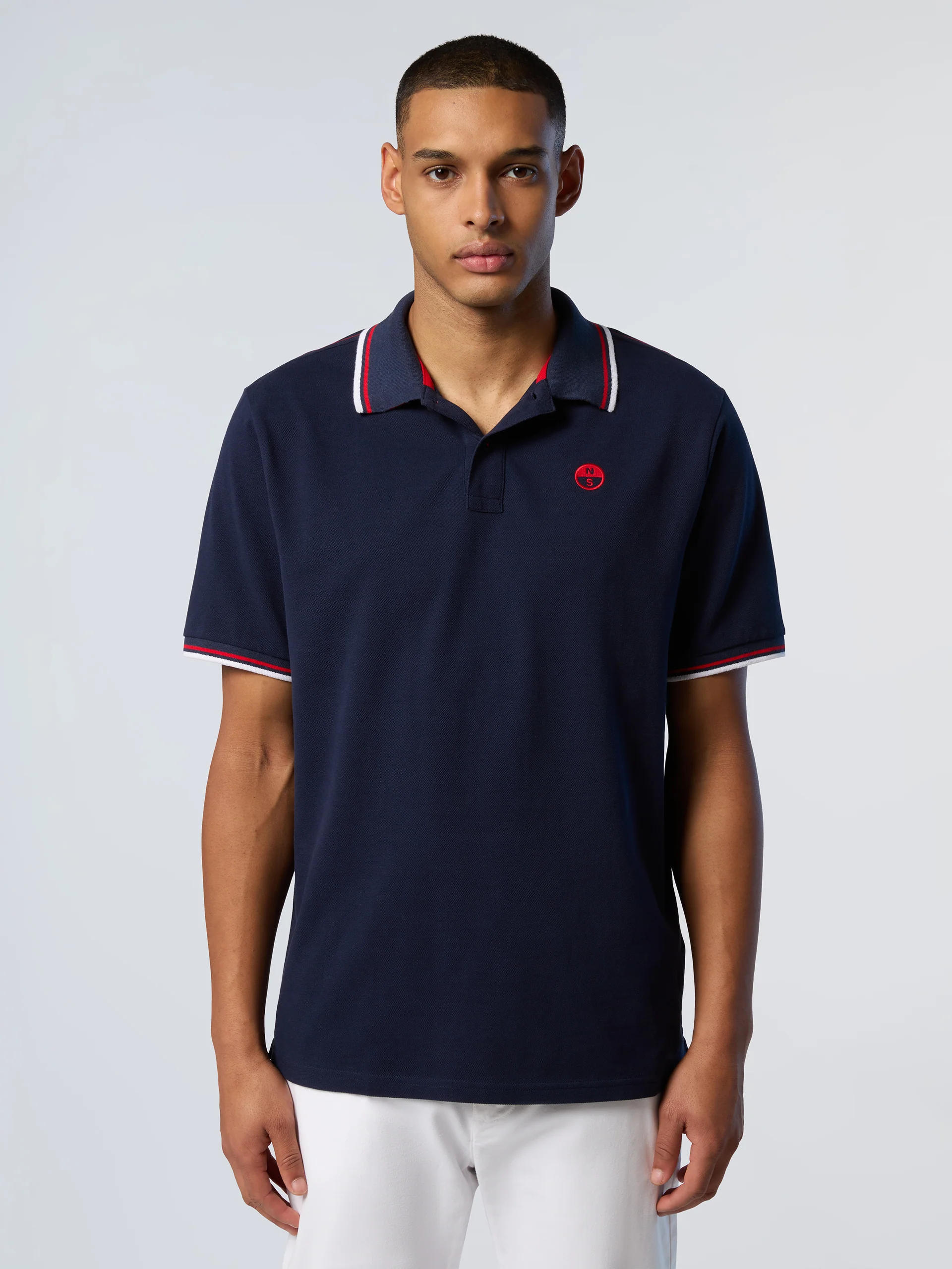 Polo shirt with striped trims - Image 22