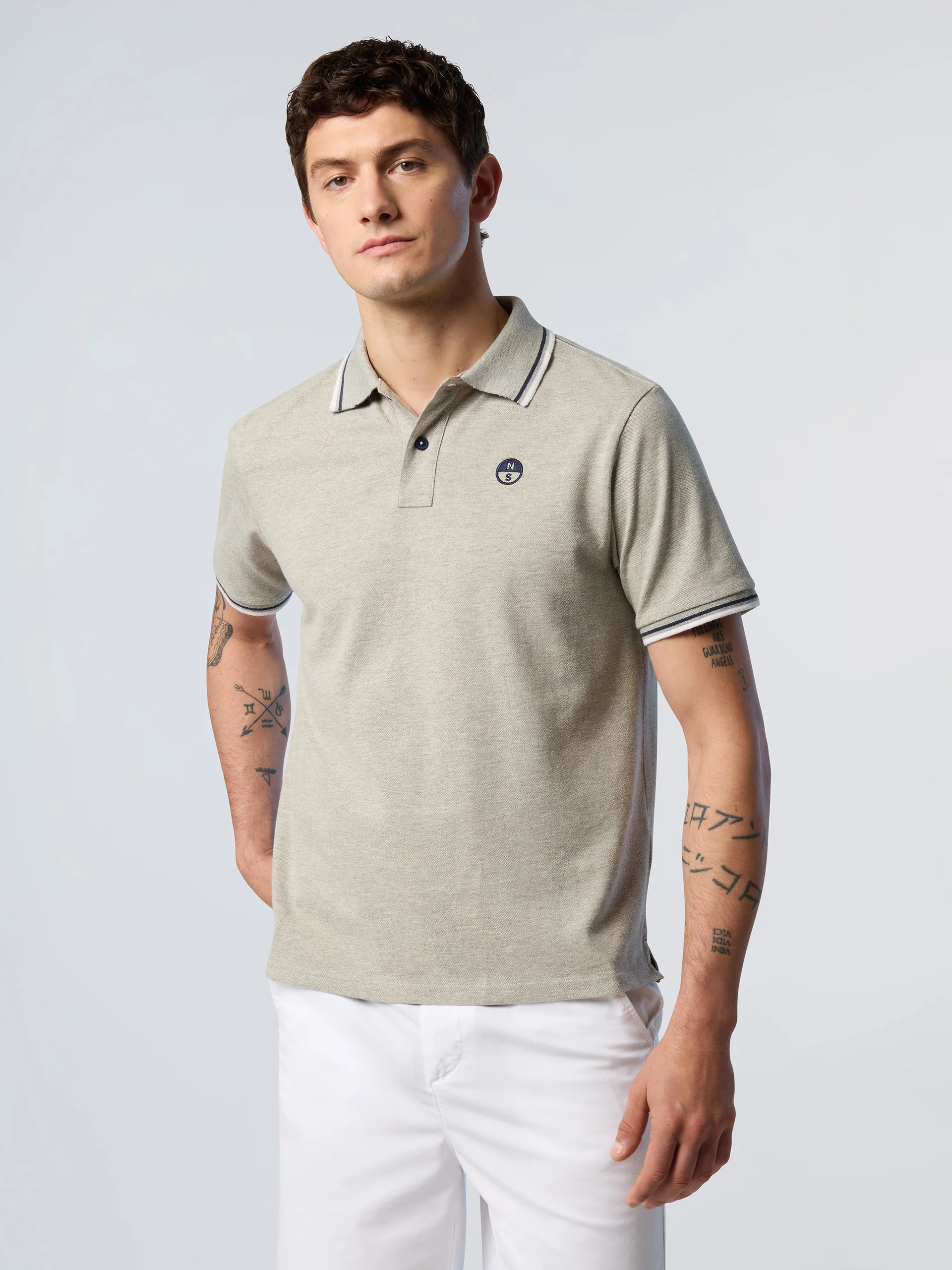 Polo shirt with striped trims - Image 30