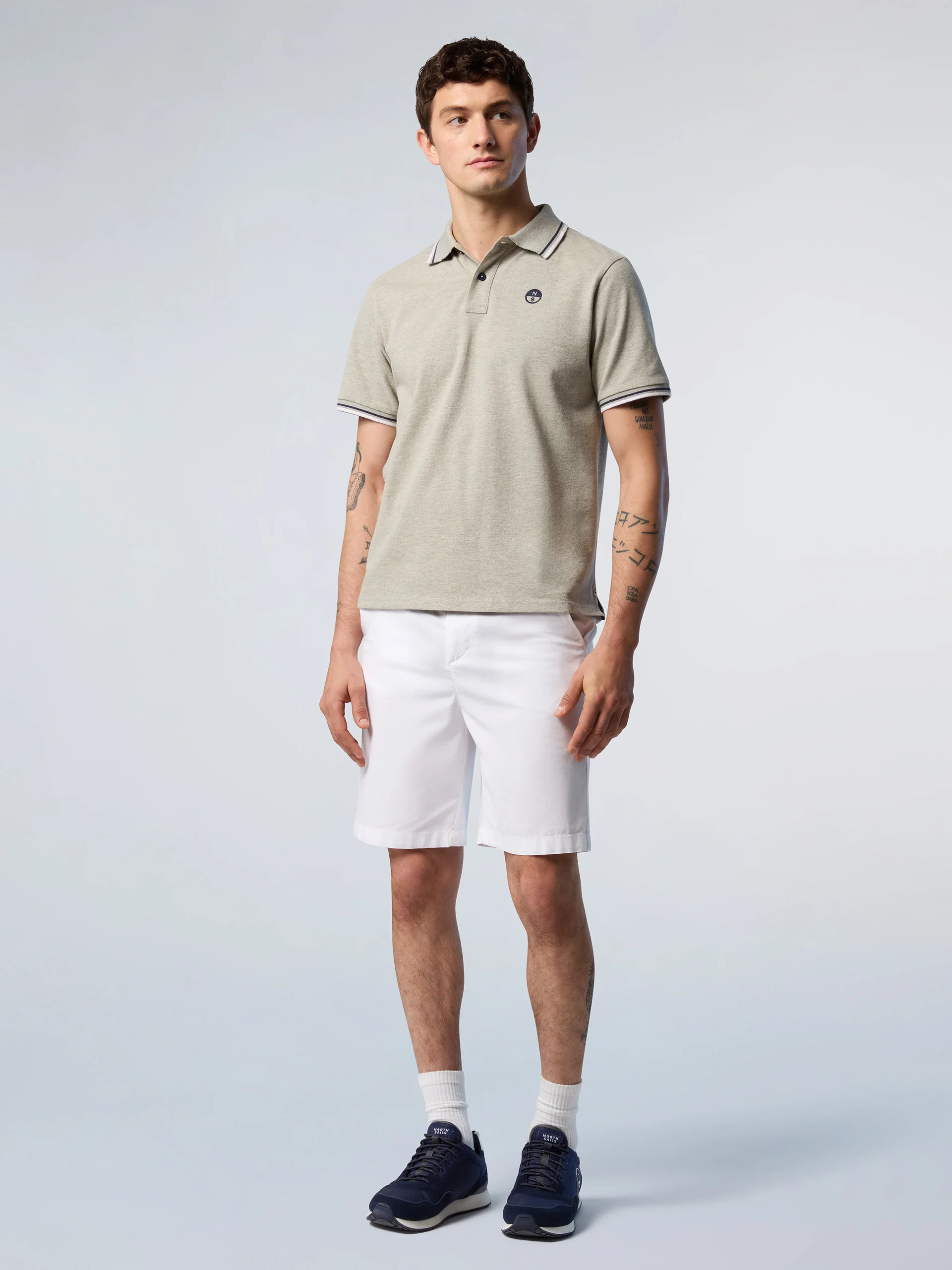 Polo shirt with striped trims - Image 33