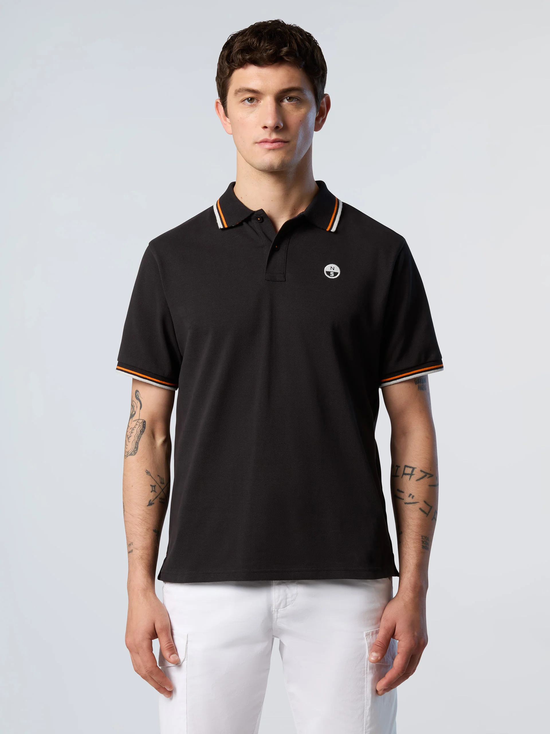 Polo shirt with striped trims - Image 36