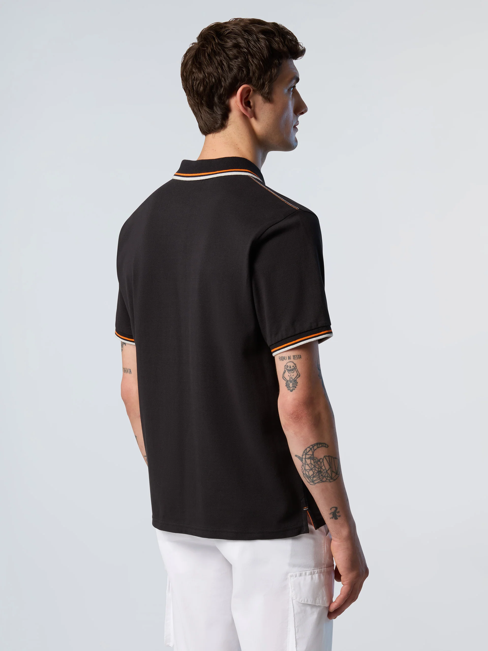 Polo shirt with striped trims - Image 39