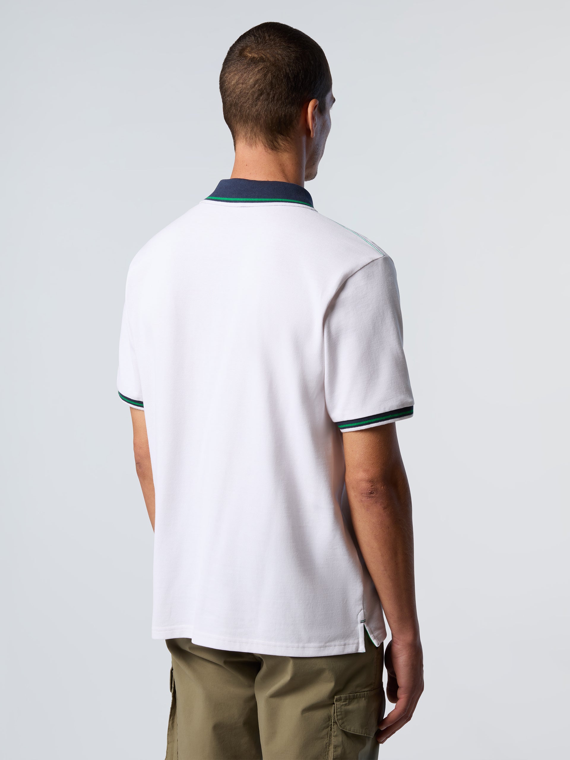 Polo shirt with striped trims - Image 4