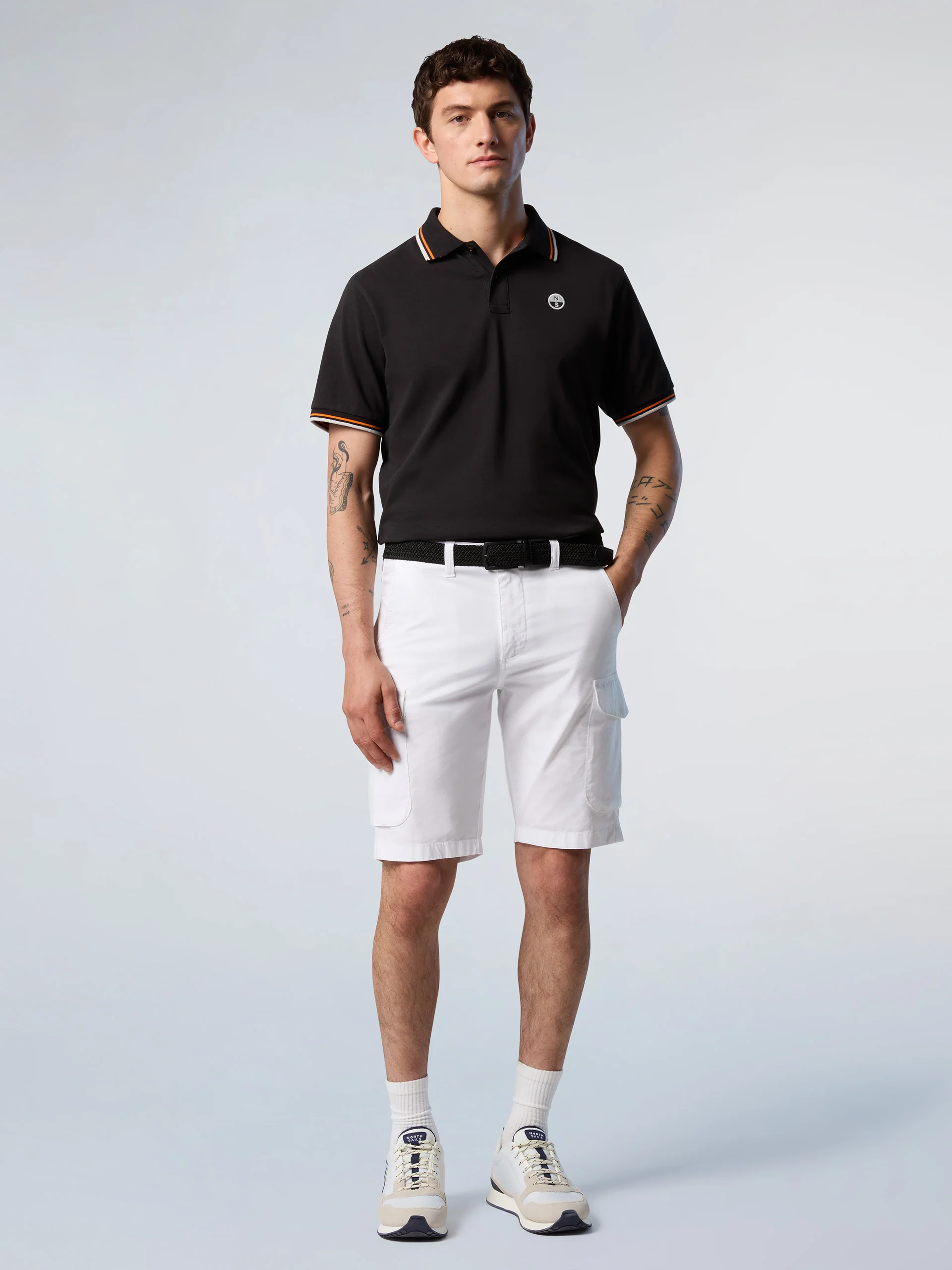 Polo shirt with striped trims - Image 40
