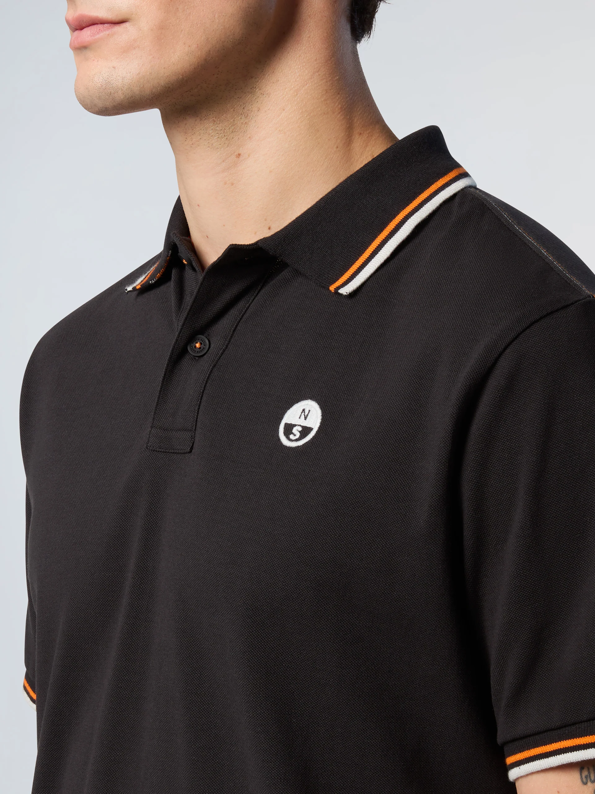 Polo shirt with striped trims - Image 41