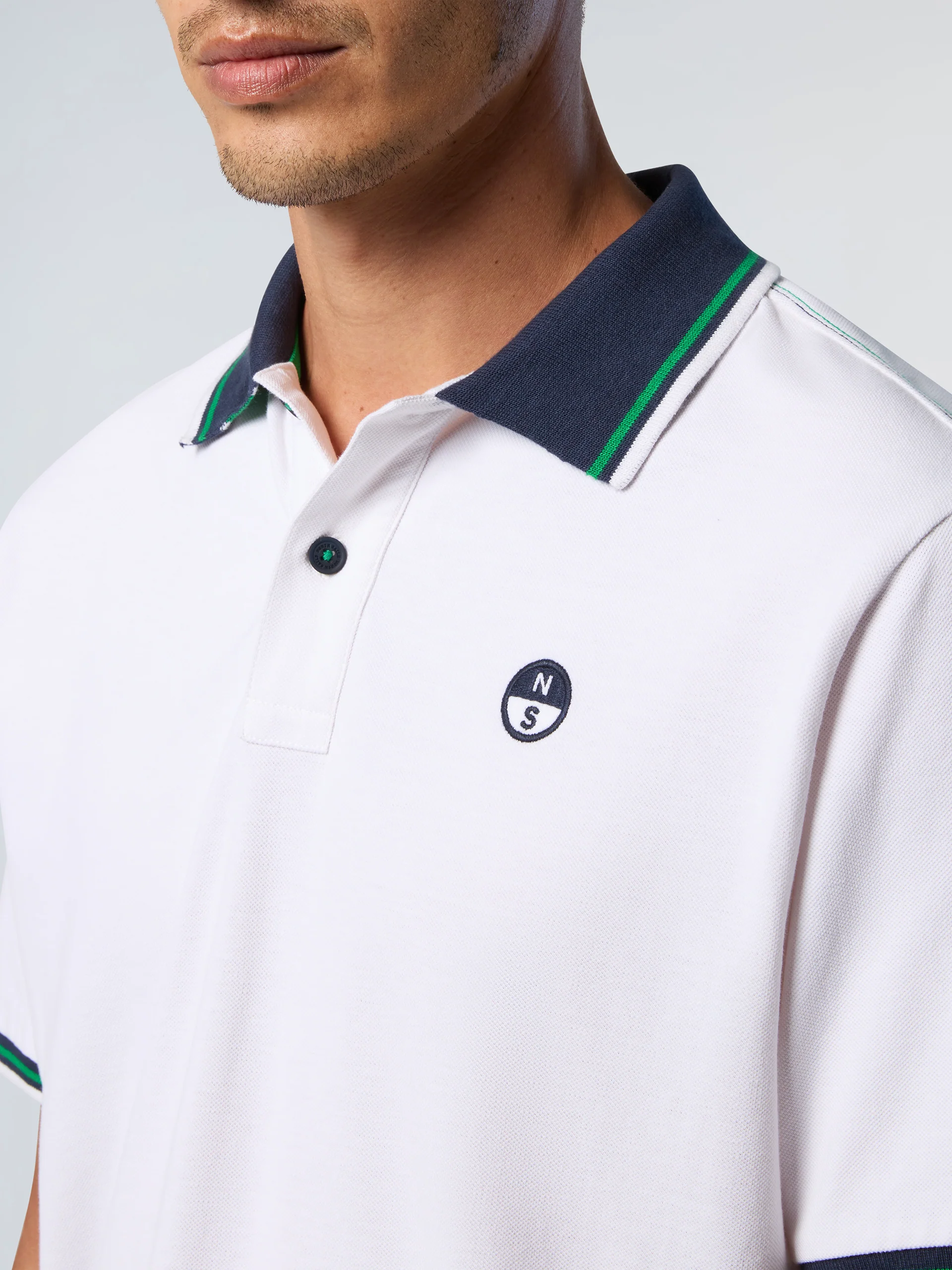 Polo shirt with striped trims - Image 6