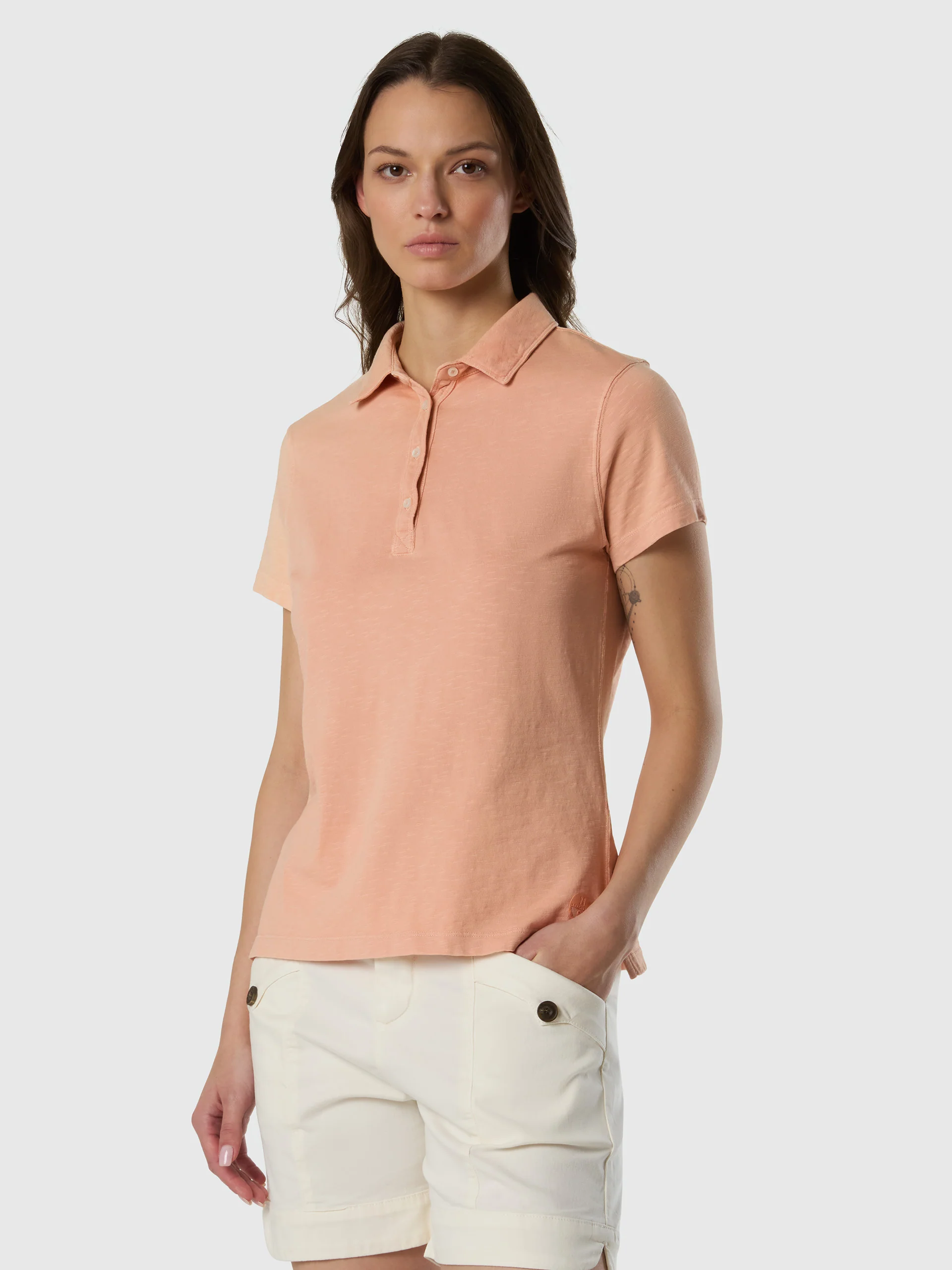 Slub jersey polo shirt