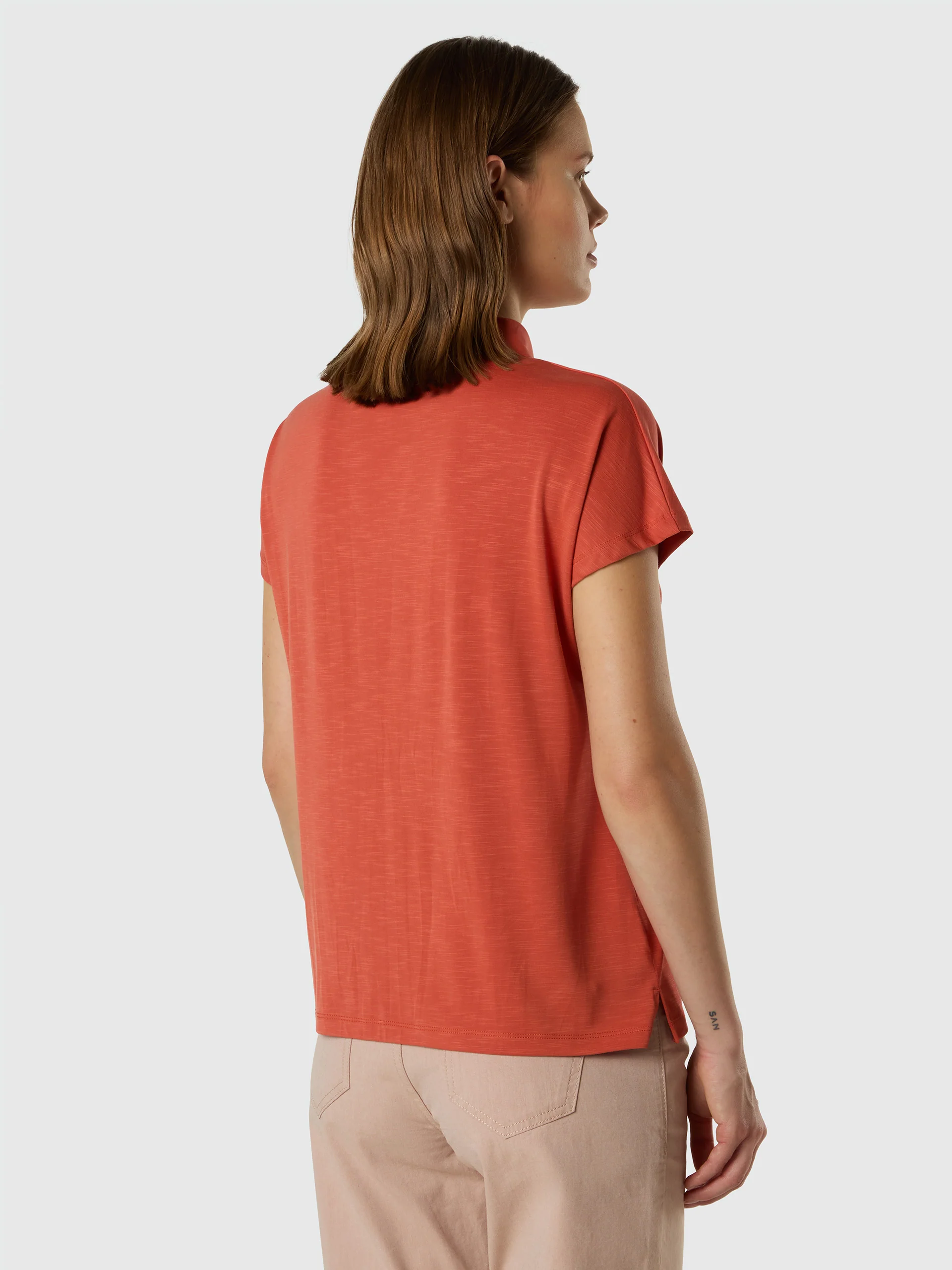 Slub jersey buttonless polo shirt - Image 10