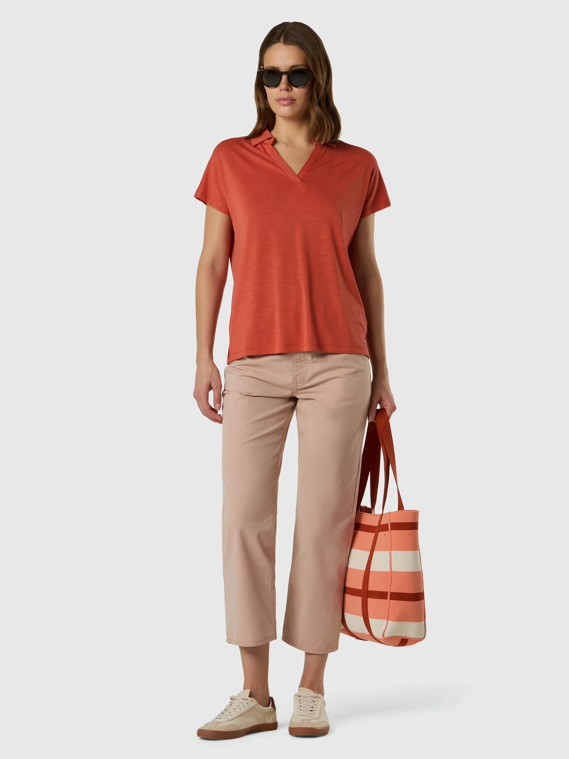 Slub jersey buttonless polo shirt - Image 11