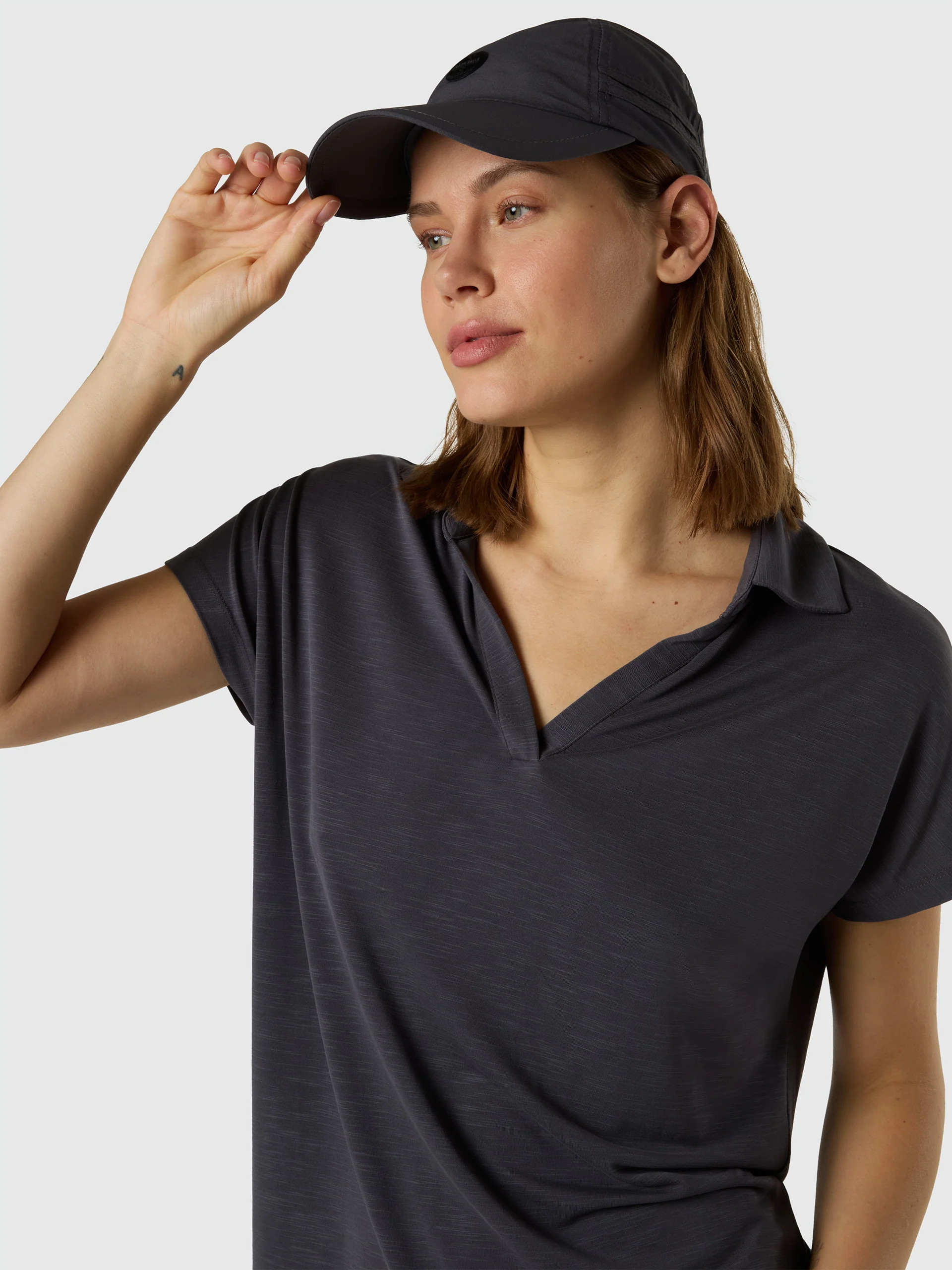 Slub jersey buttonless polo shirt - Image 14