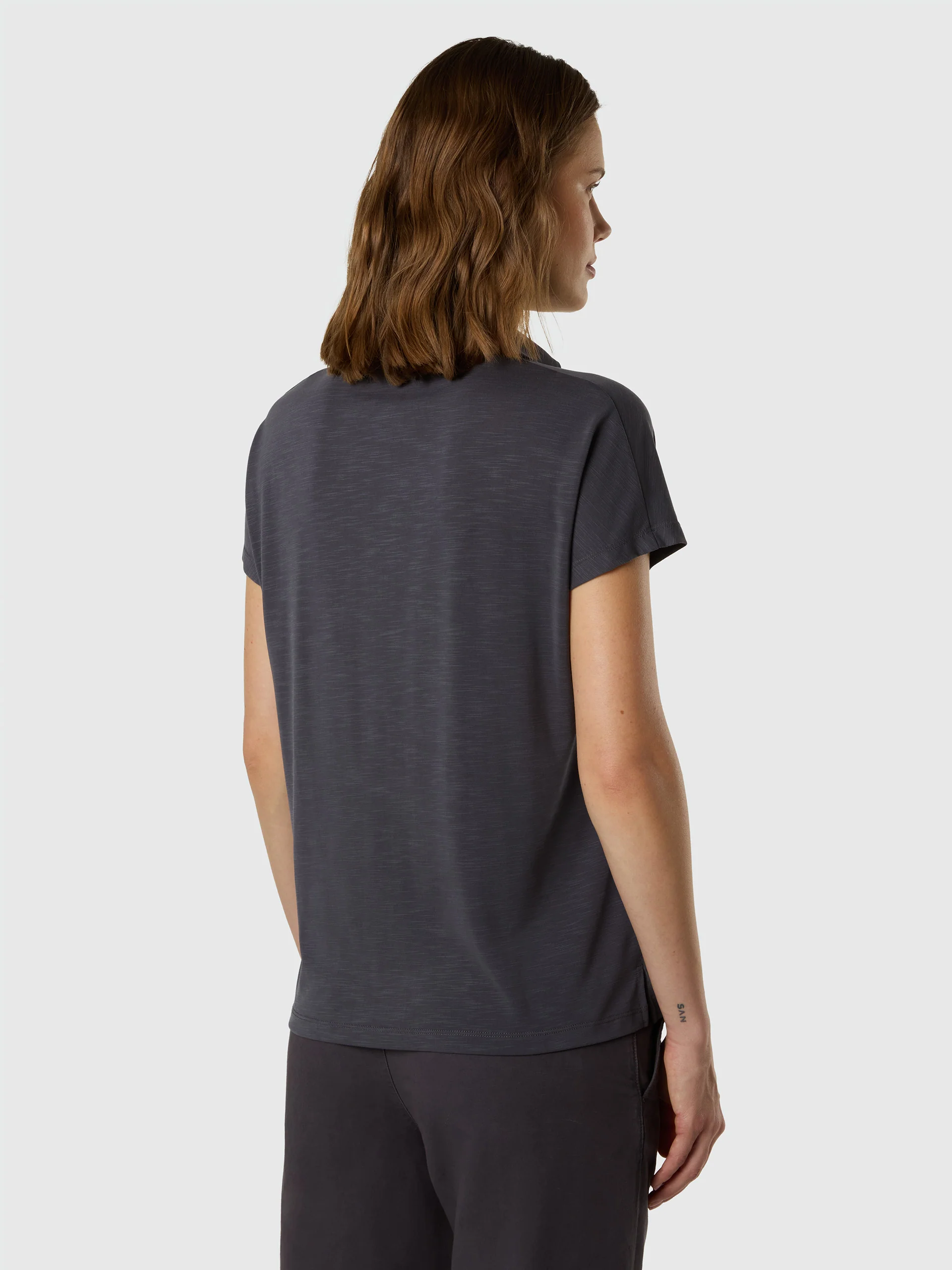 Slub jersey buttonless polo shirt - Image 16