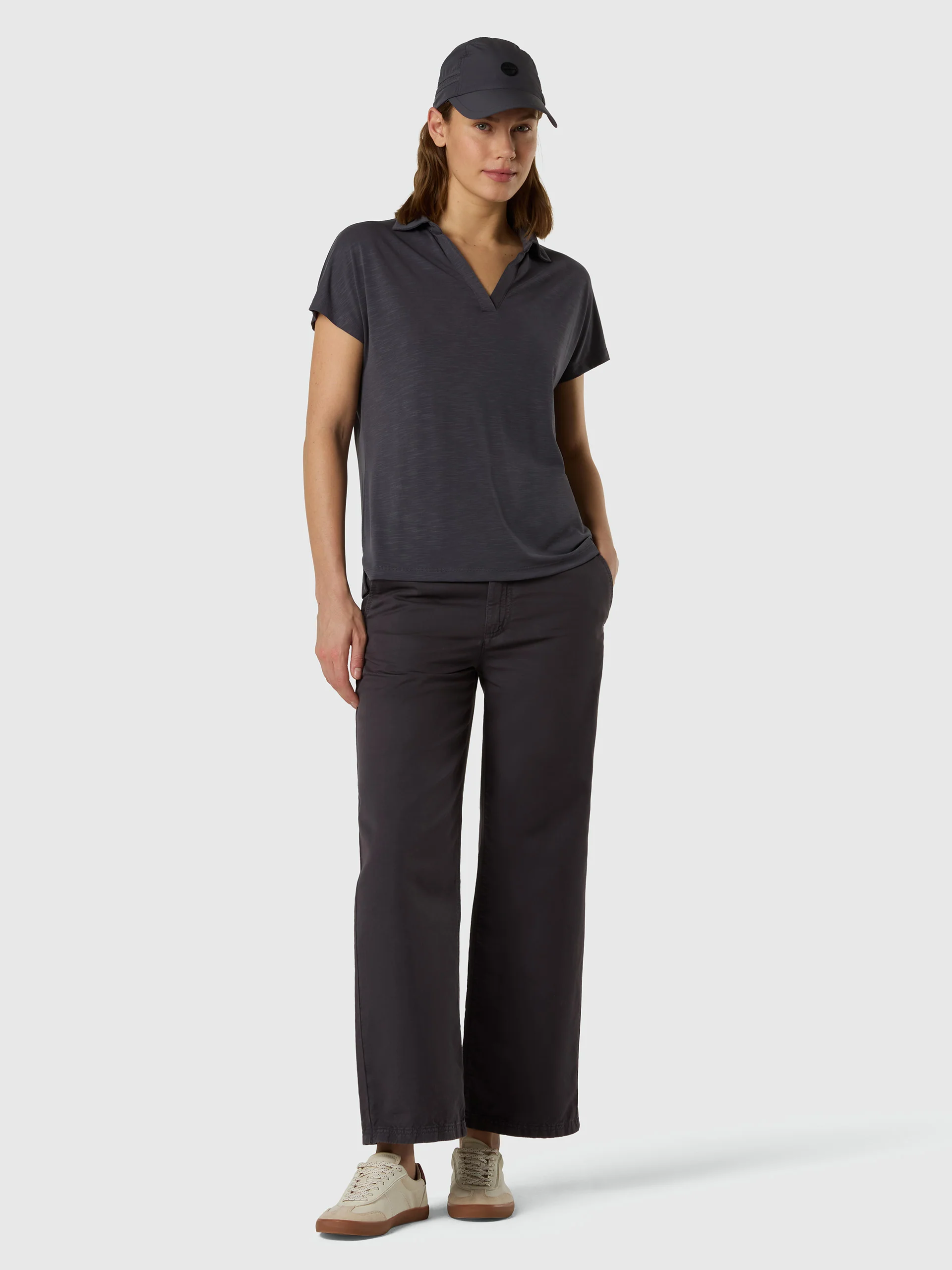 Slub jersey buttonless polo shirt - Image 17