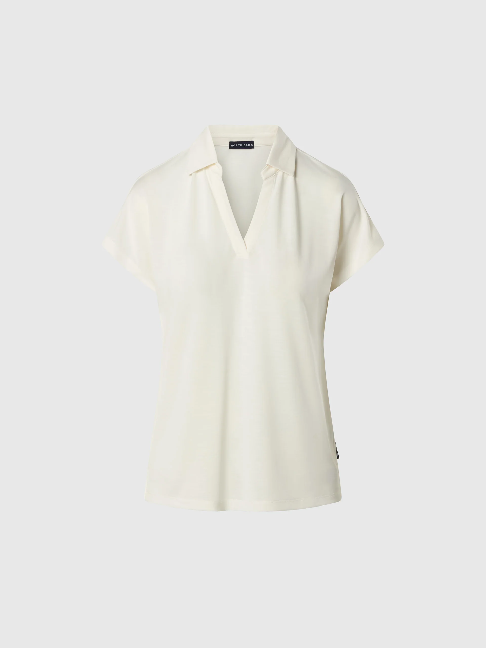 Slub jersey buttonless polo shirt - Image 3