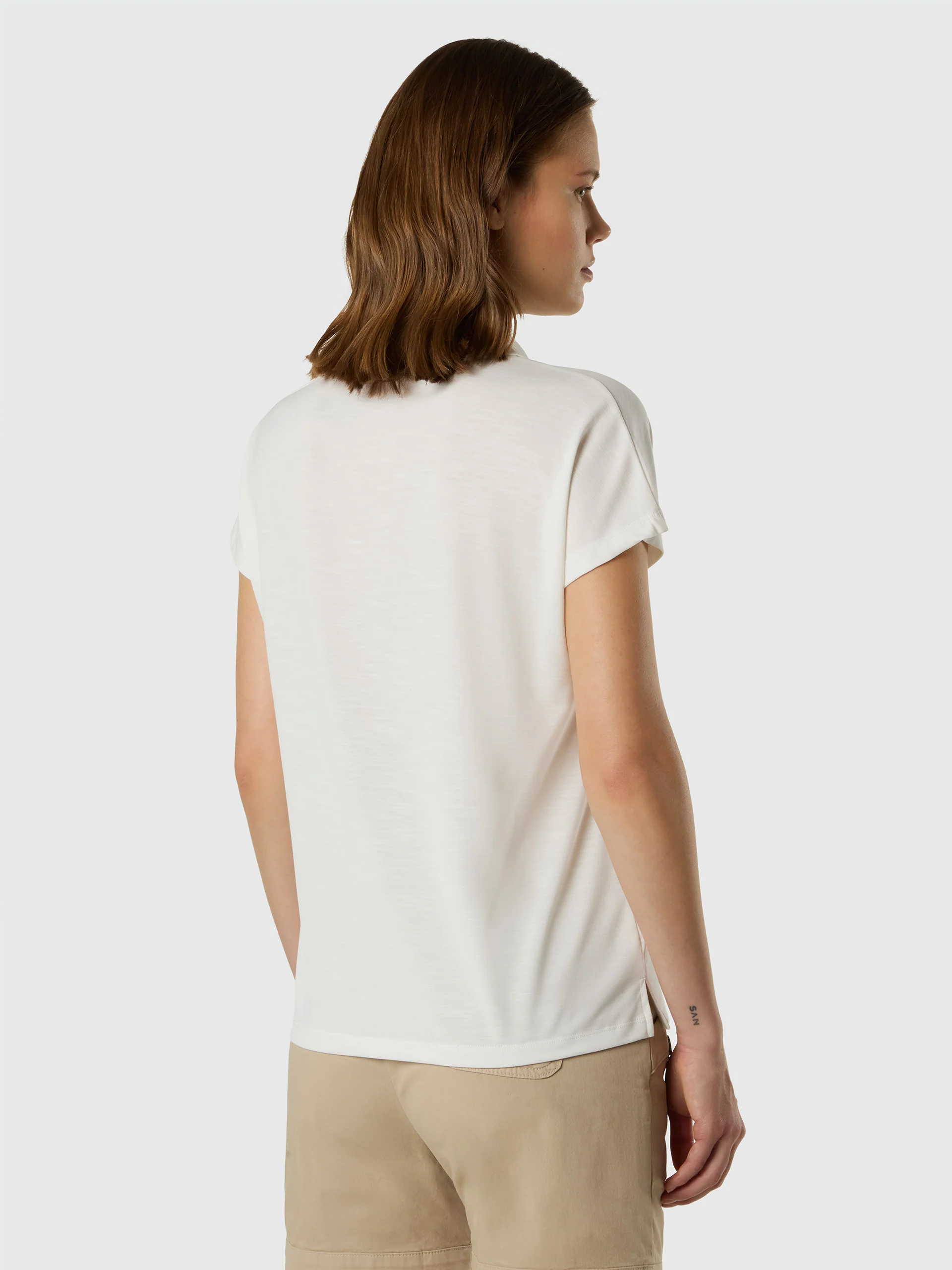 Slub jersey buttonless polo shirt - Image 4