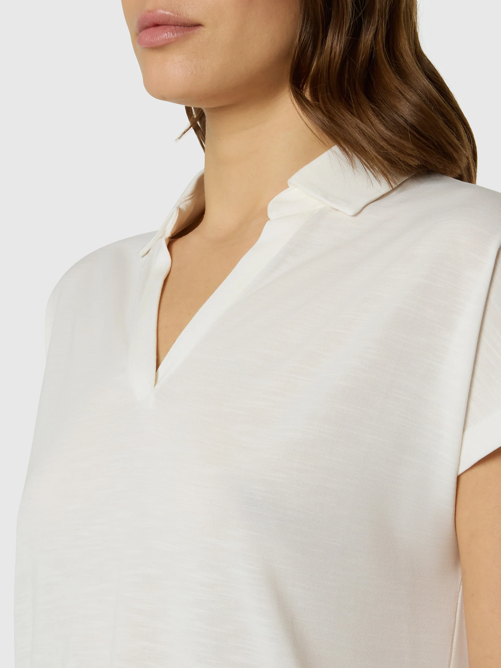 Slub jersey buttonless polo shirt - Image 6