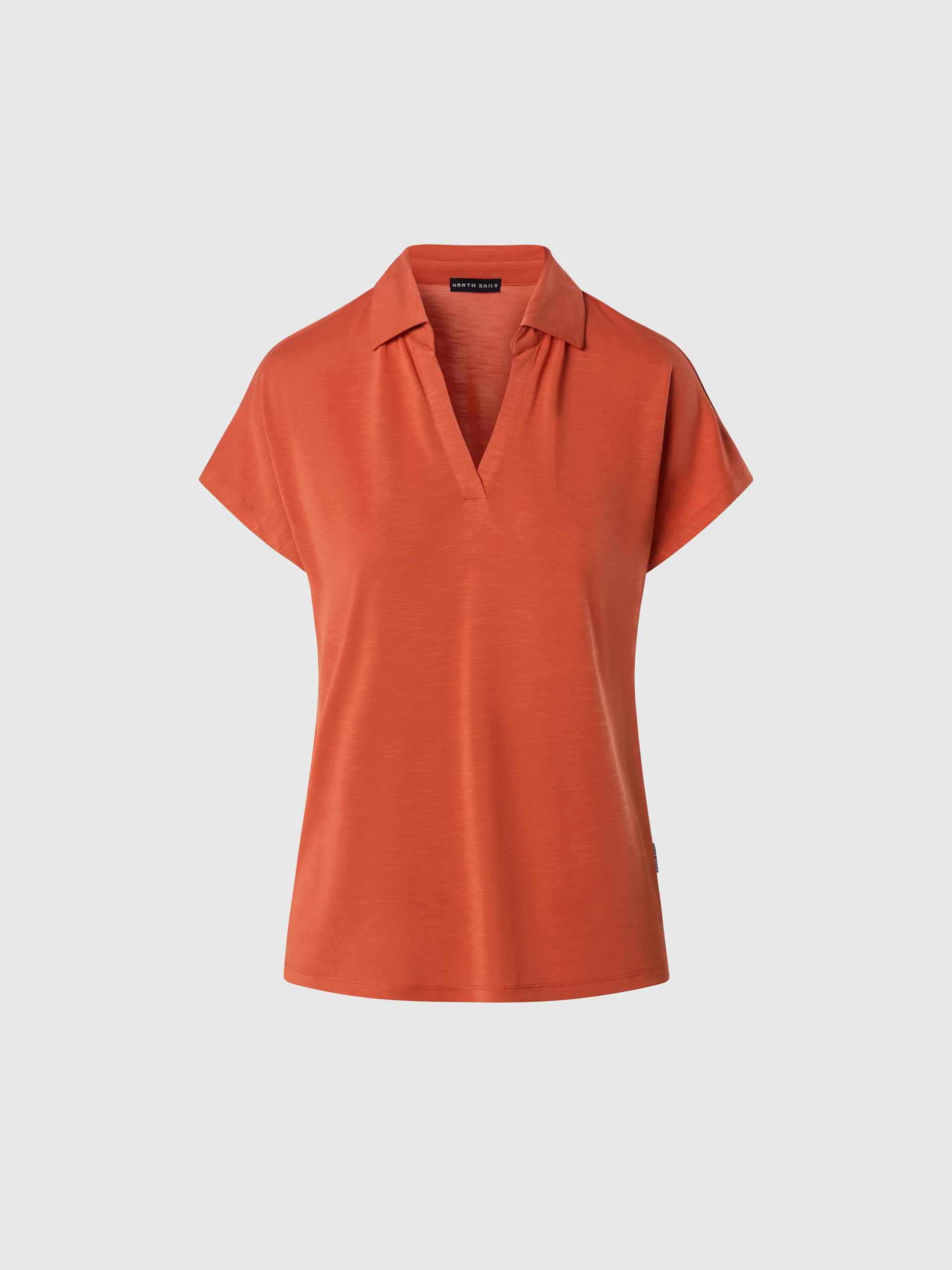 Slub jersey buttonless polo shirt - Image 9