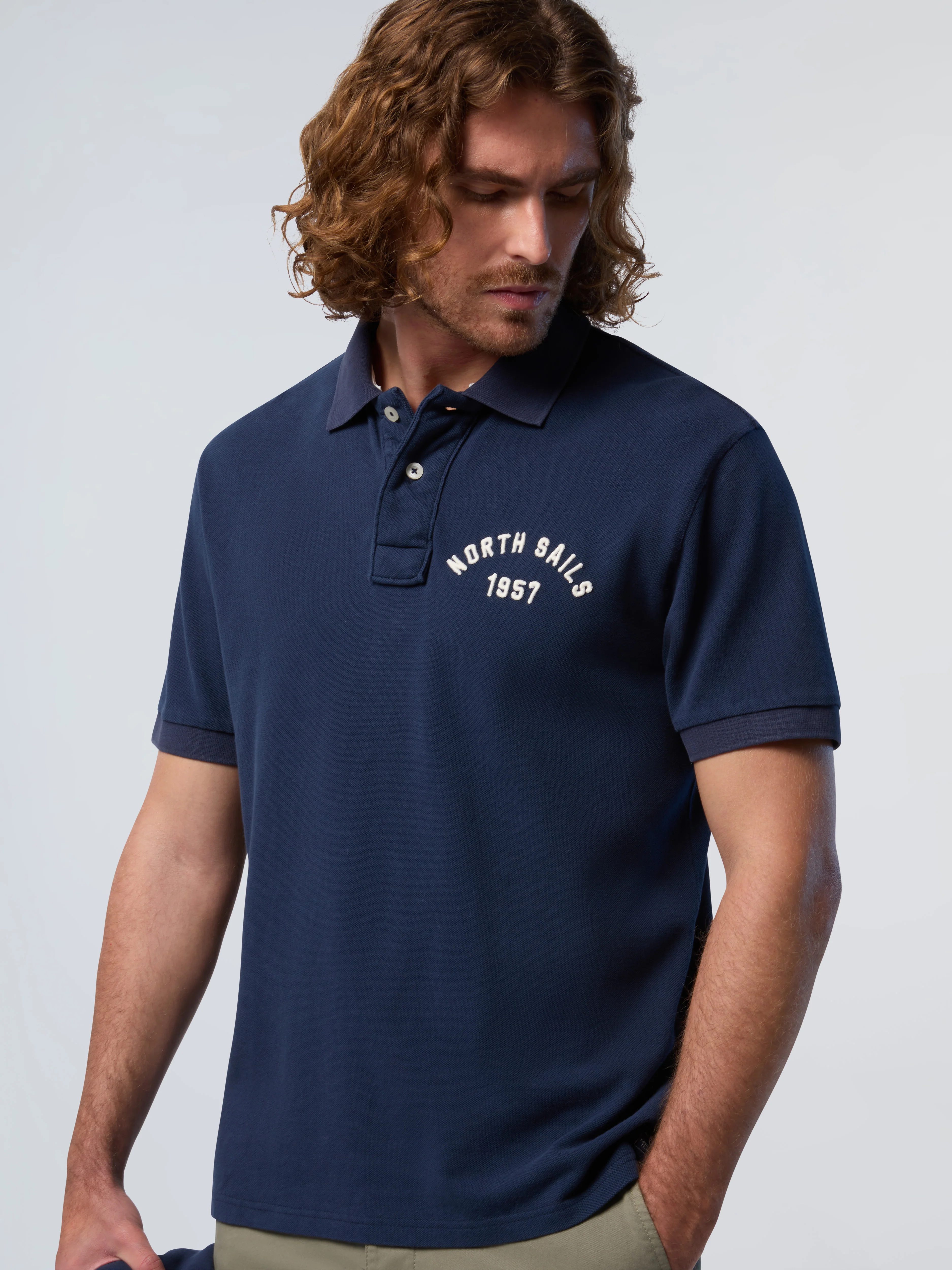 Polo shirt with vintage wash - Image 9