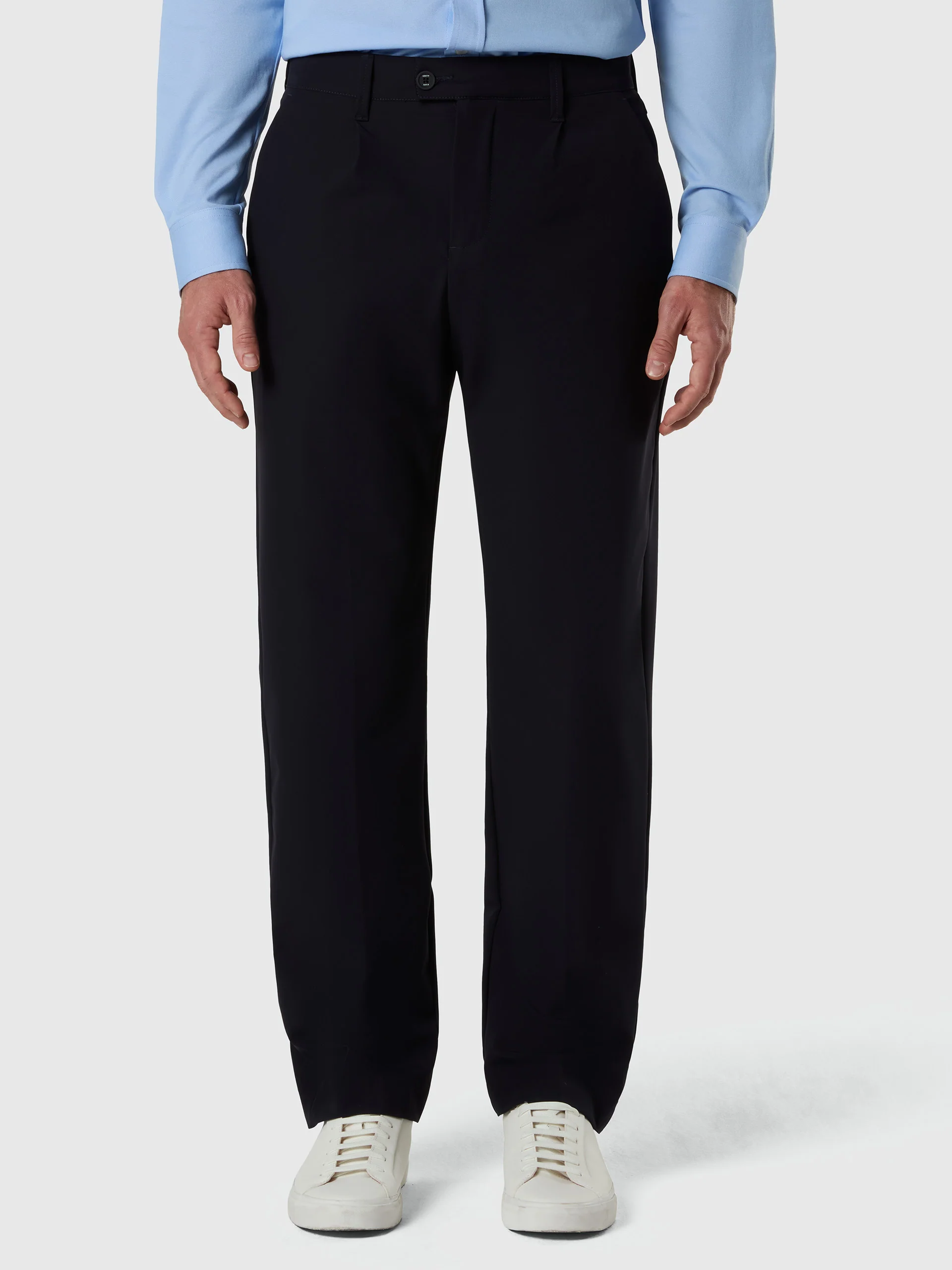 Comfort nylon pleated chinos