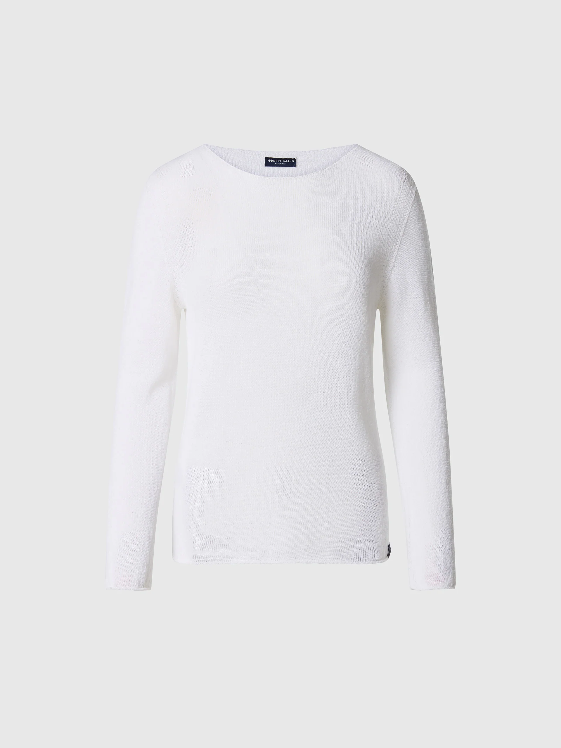 Seamless boat-neck sweater