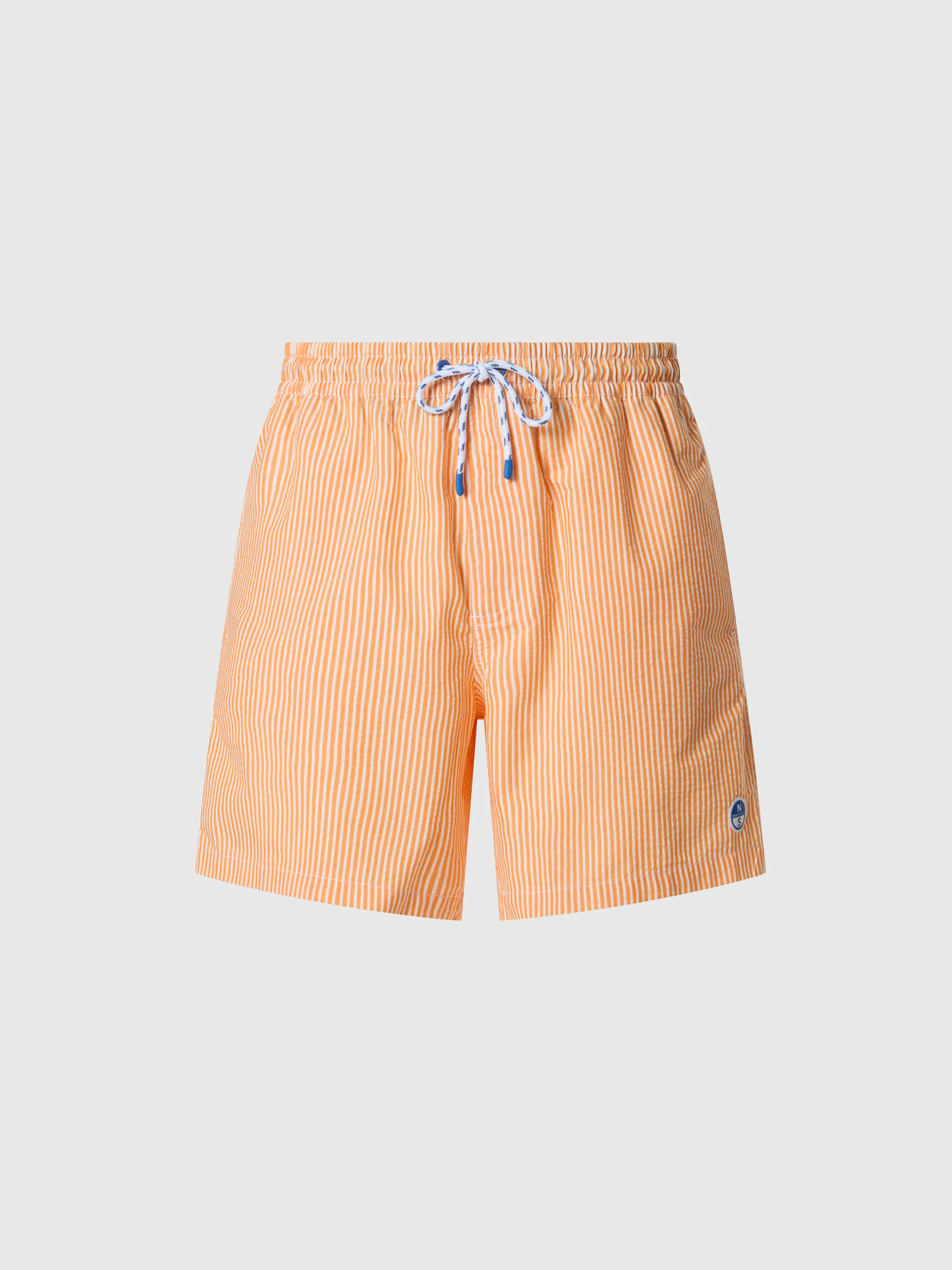 Striped seersucker swim shorts - Image 10