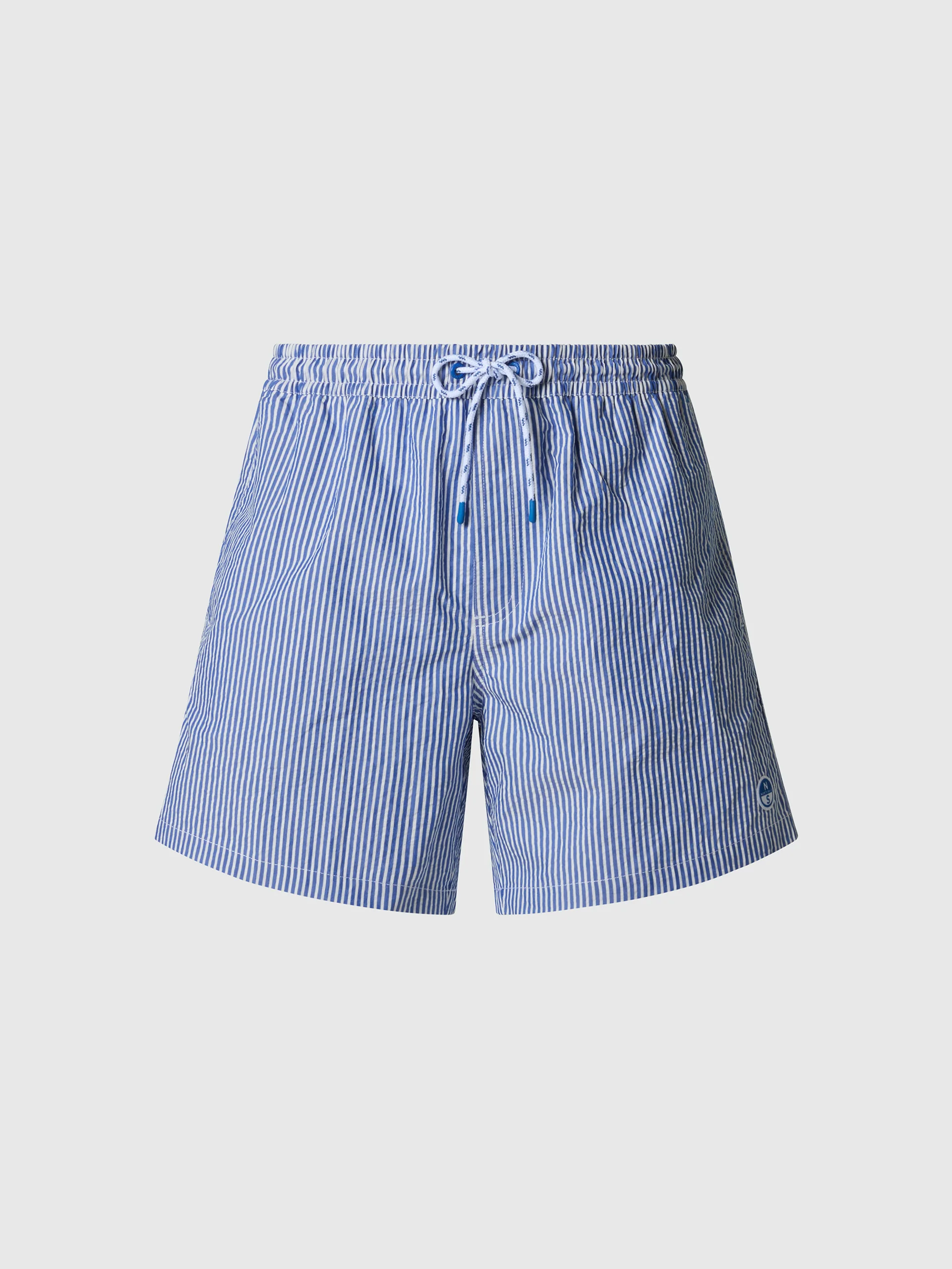 Striped seersucker swim shorts - Image 3