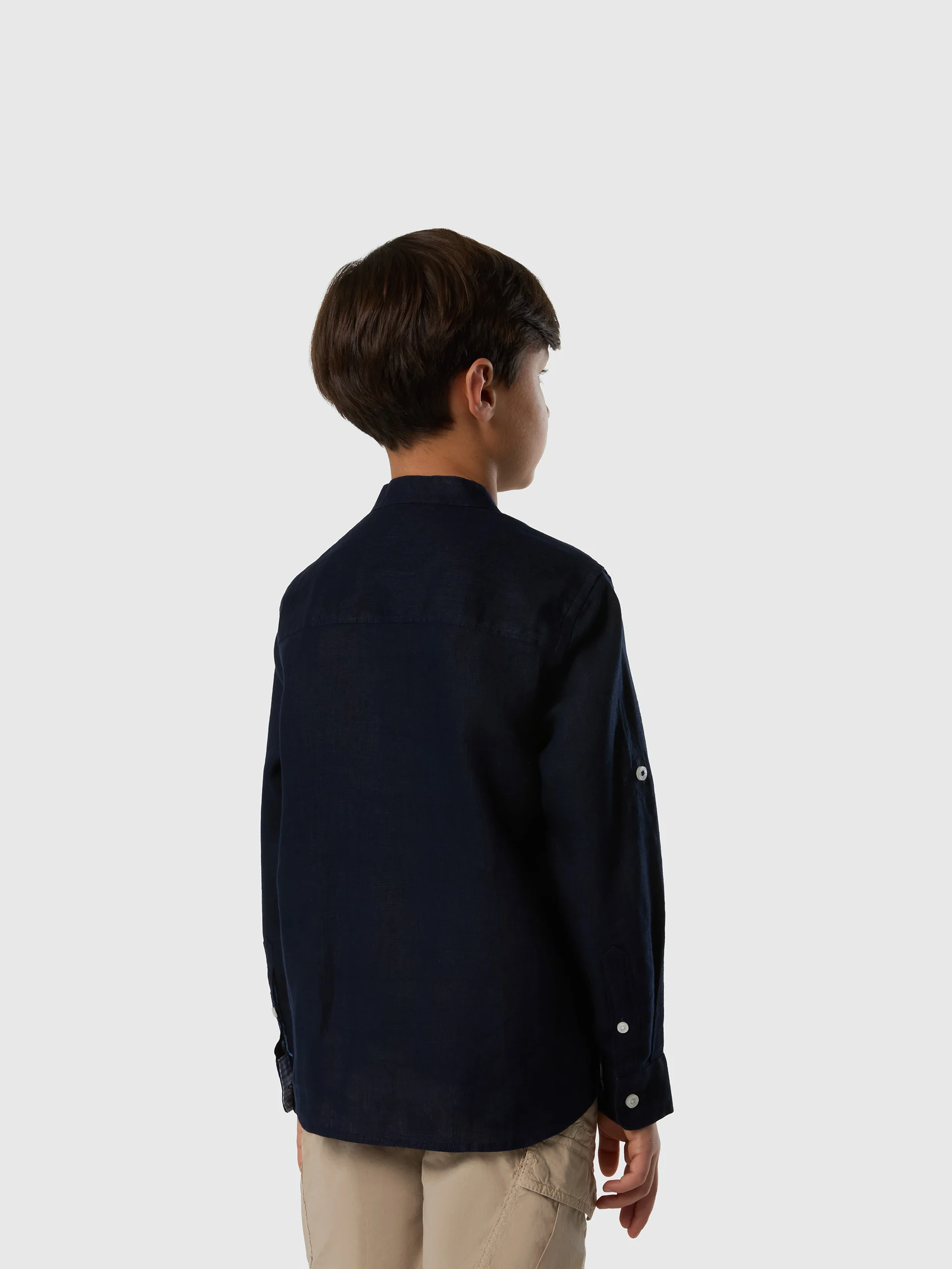 Linen Mandarin collar shirt - Image 10