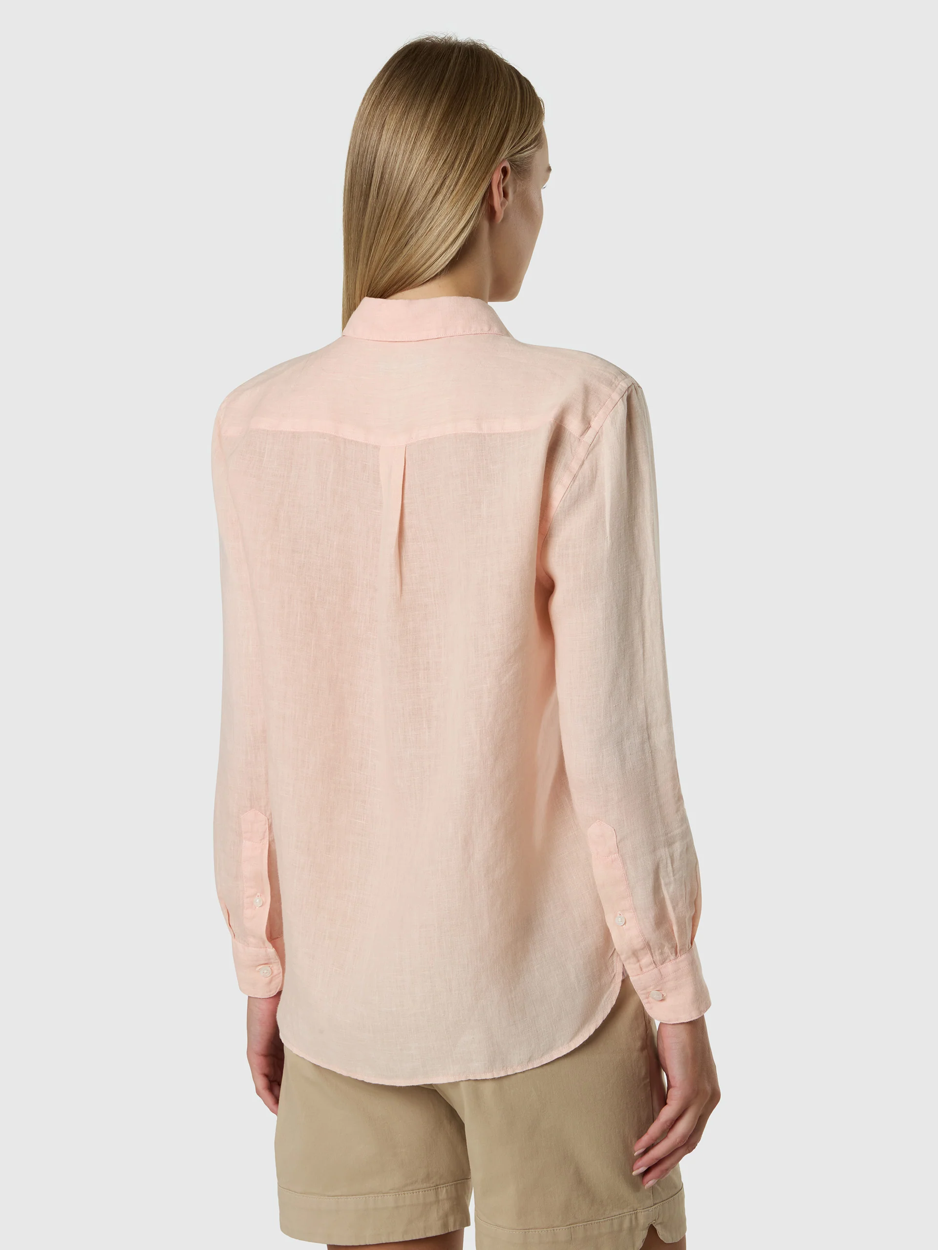 Linen shirt with embroidered logo - Image 10