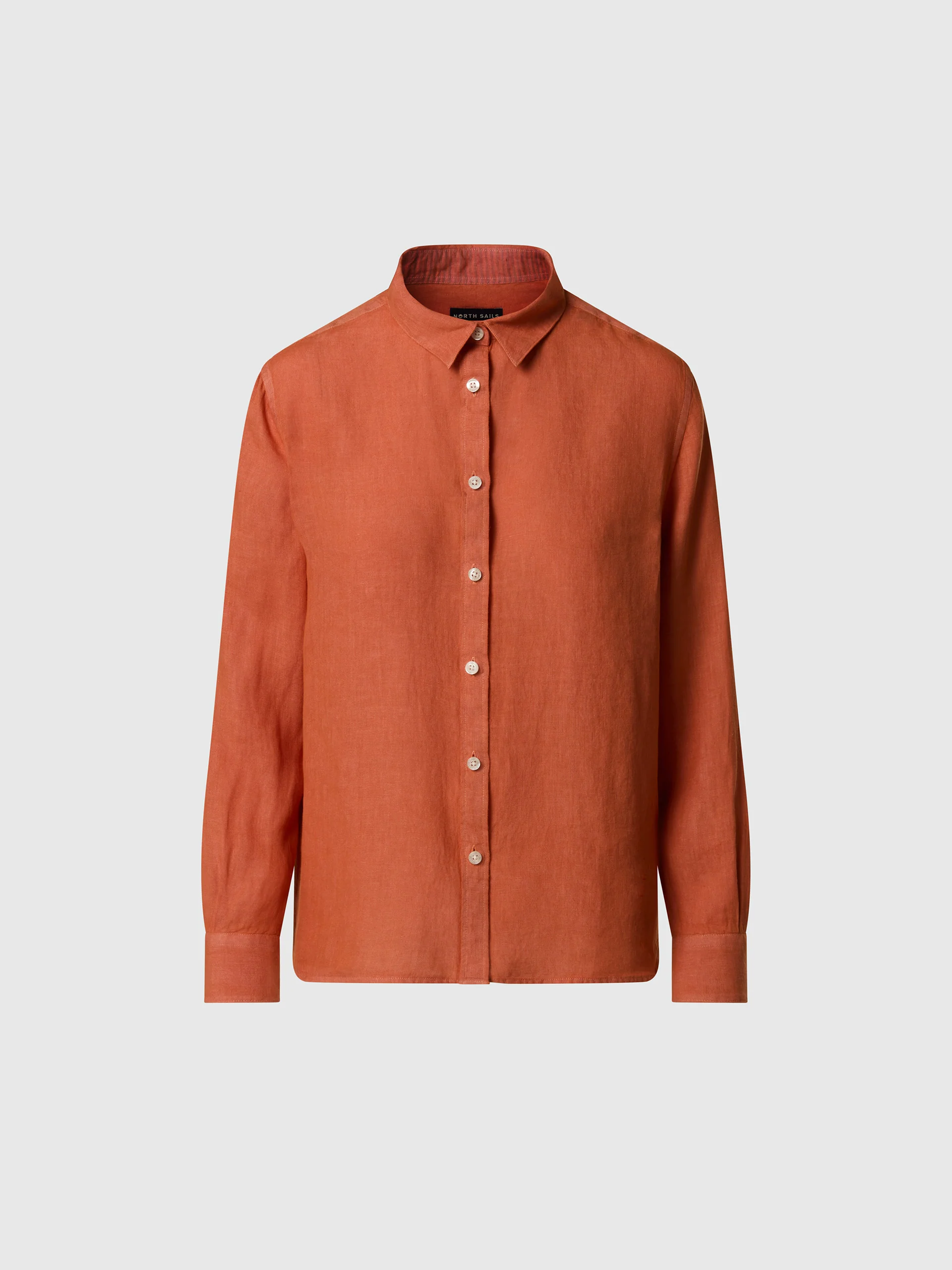 Linen shirt with embroidered logo - Image 15