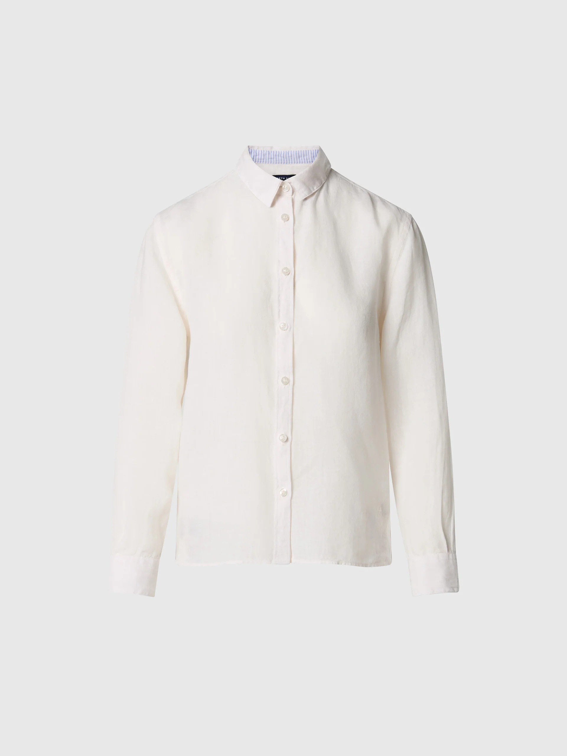 Linen shirt with embroidered logo - Image 4