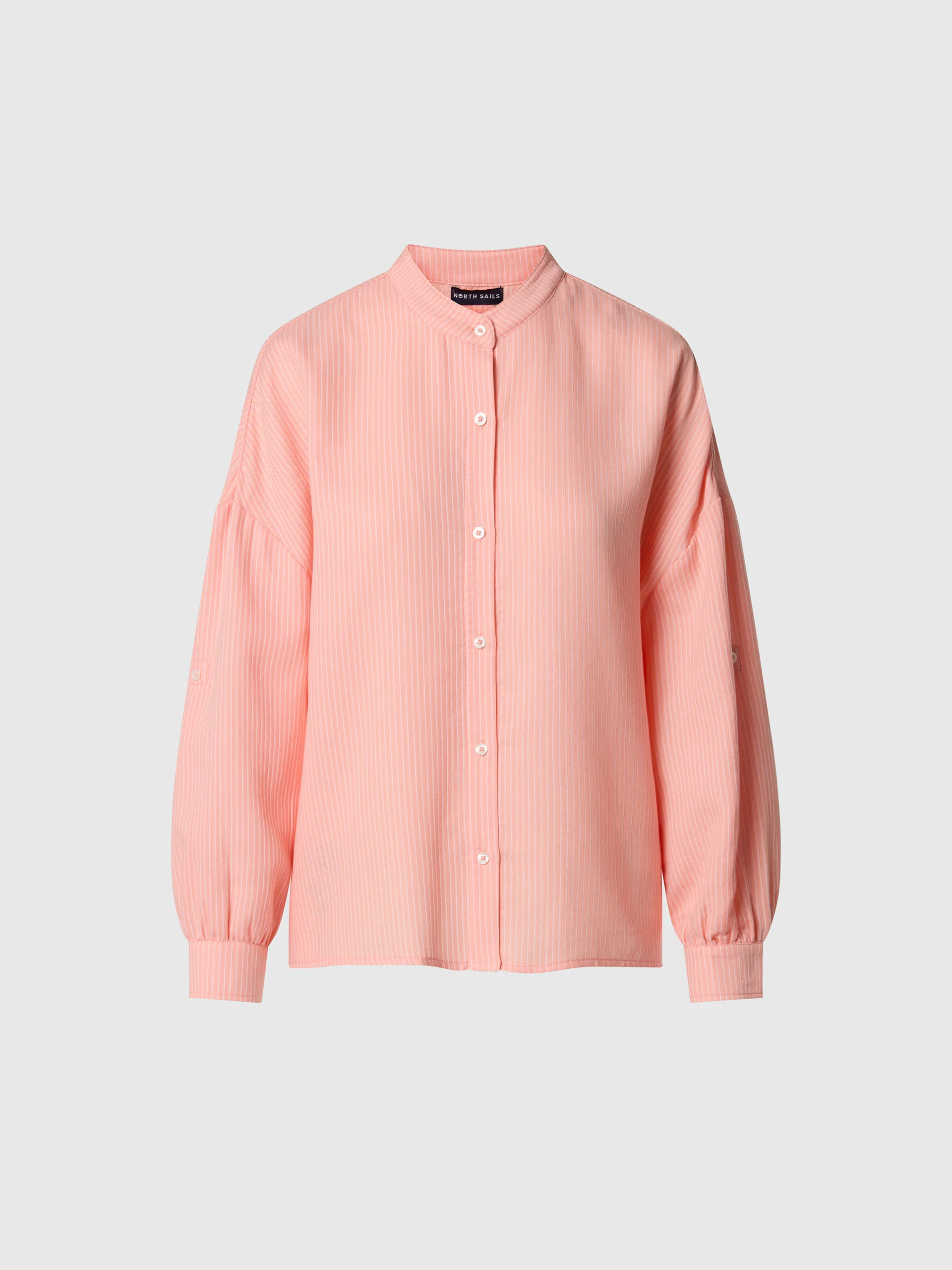 Striped Mandarin collar blouse - Image 9