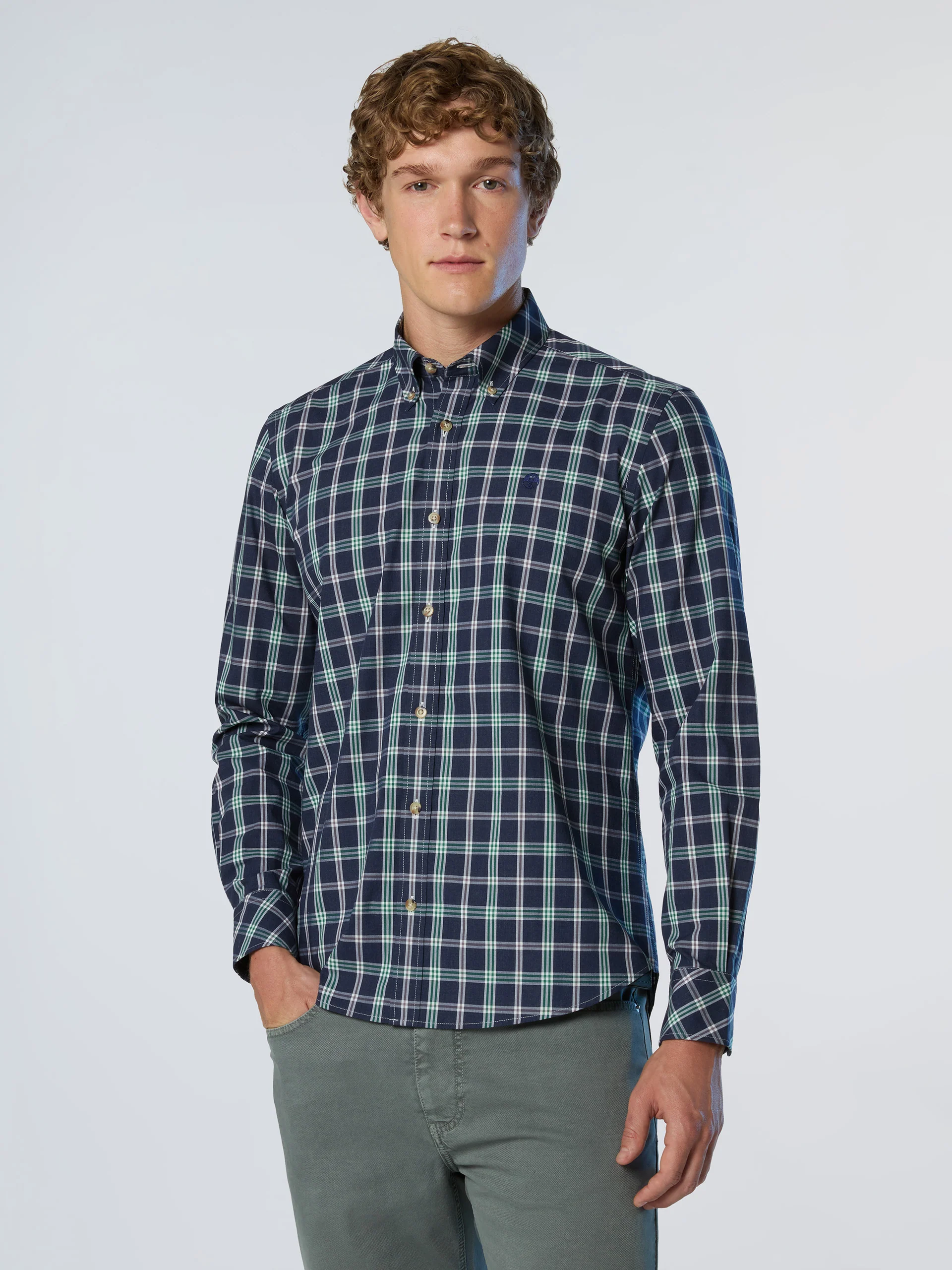 Checked poplin shirt