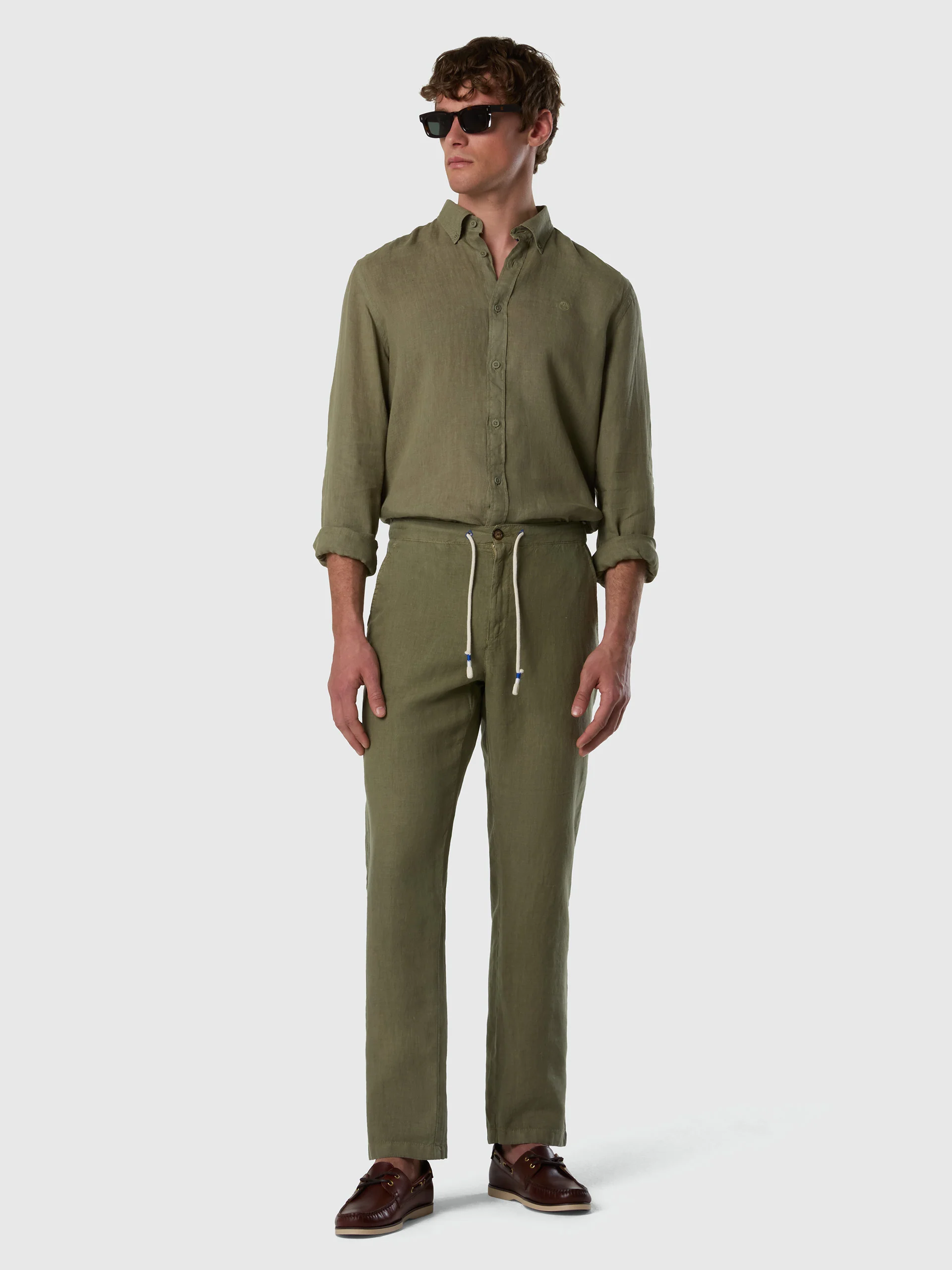 Garment-dyed linen shirt - Image 11