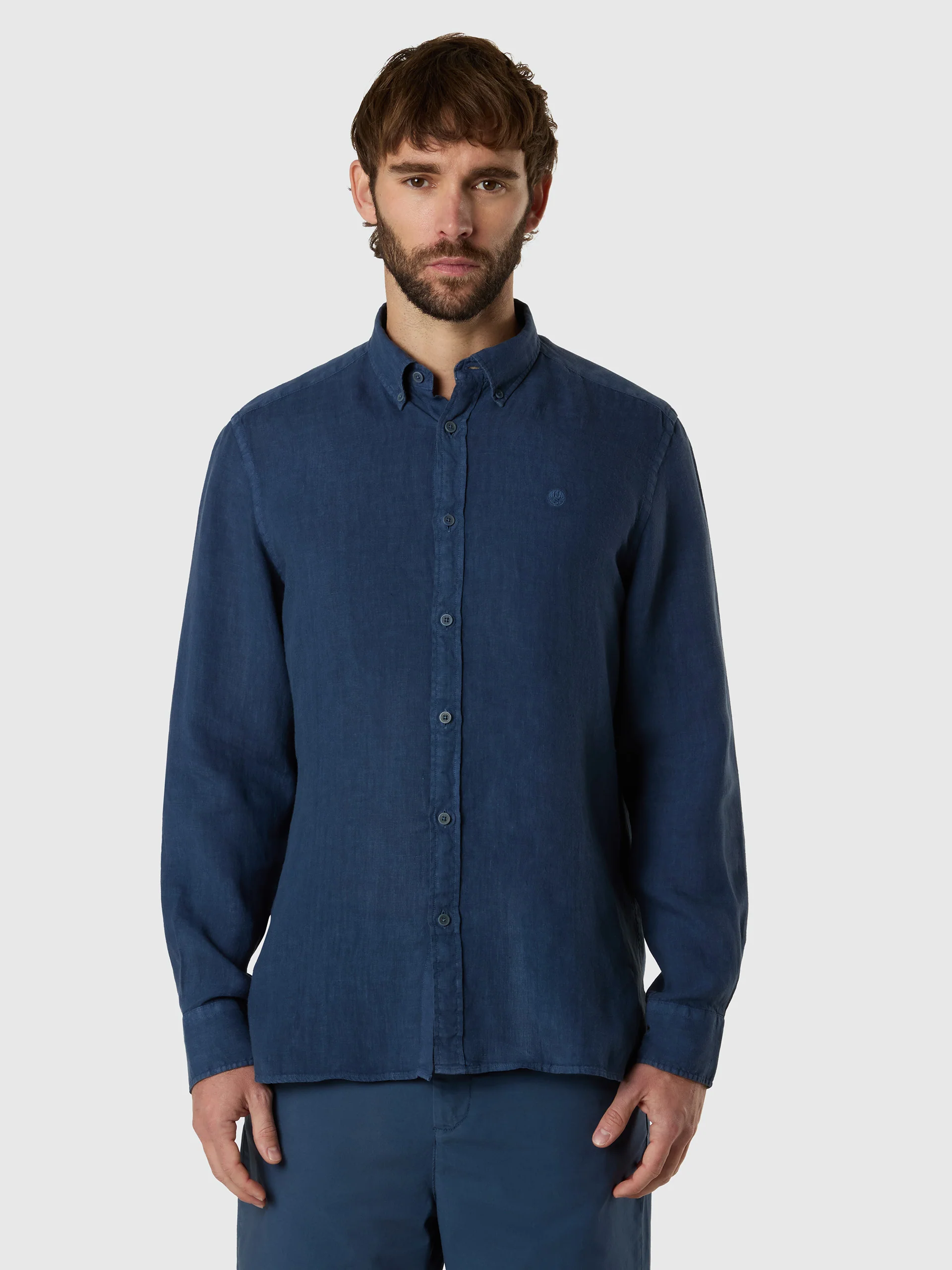 Garment-dyed linen shirt - Image 13