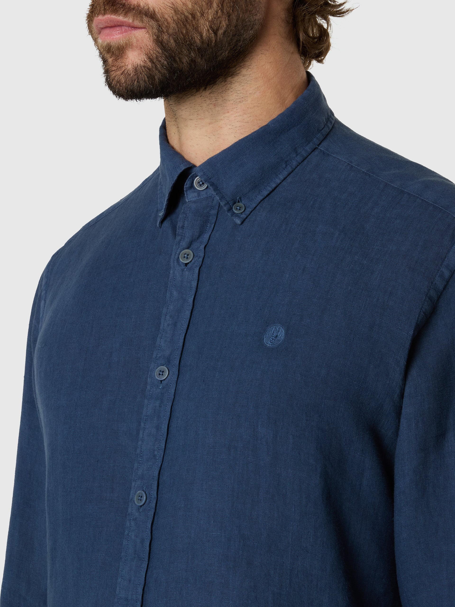 Garment-dyed linen shirt - Image 18