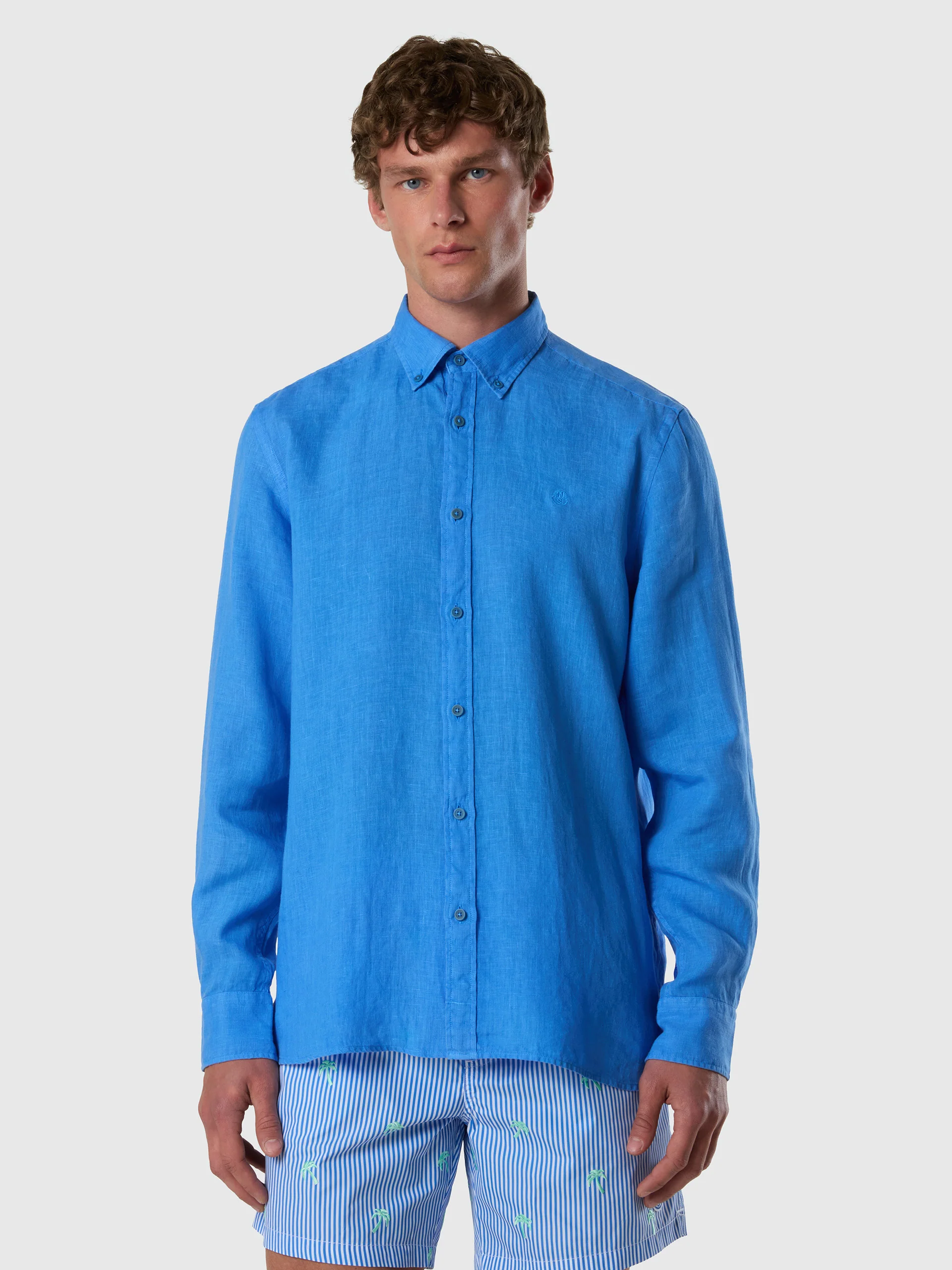 Garment-dyed linen shirt - Image 19
